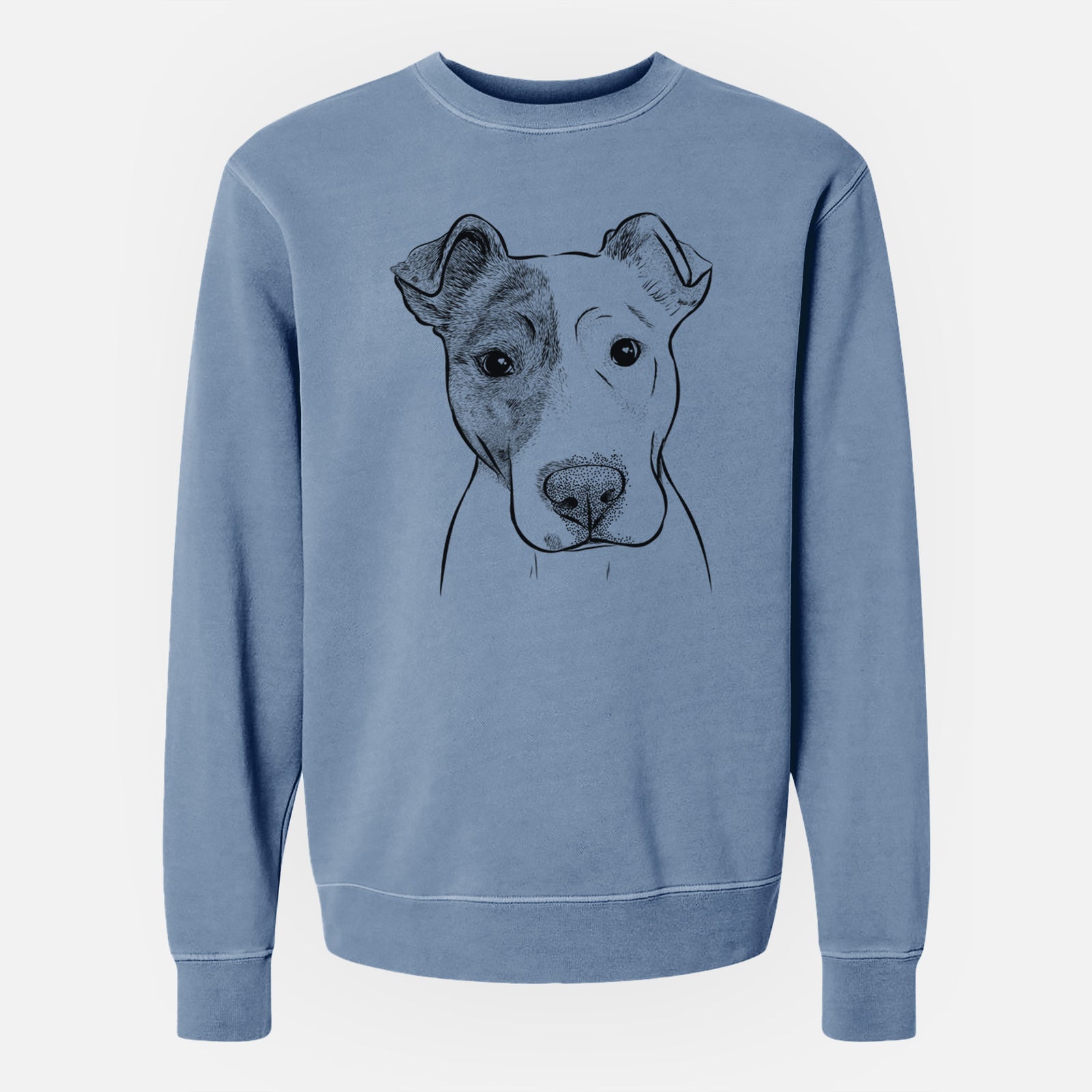 Bare Manchi the Pitbull Mix - Unisex Pigment Dyed Crew Sweatshirt