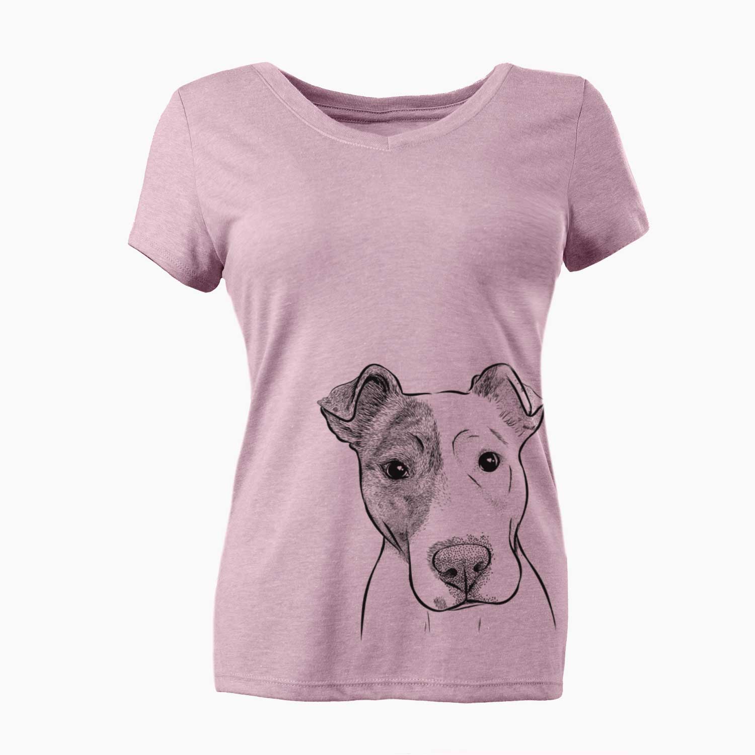 Bare Manchi the Pitbull Mix - Women's V-neck Shirt