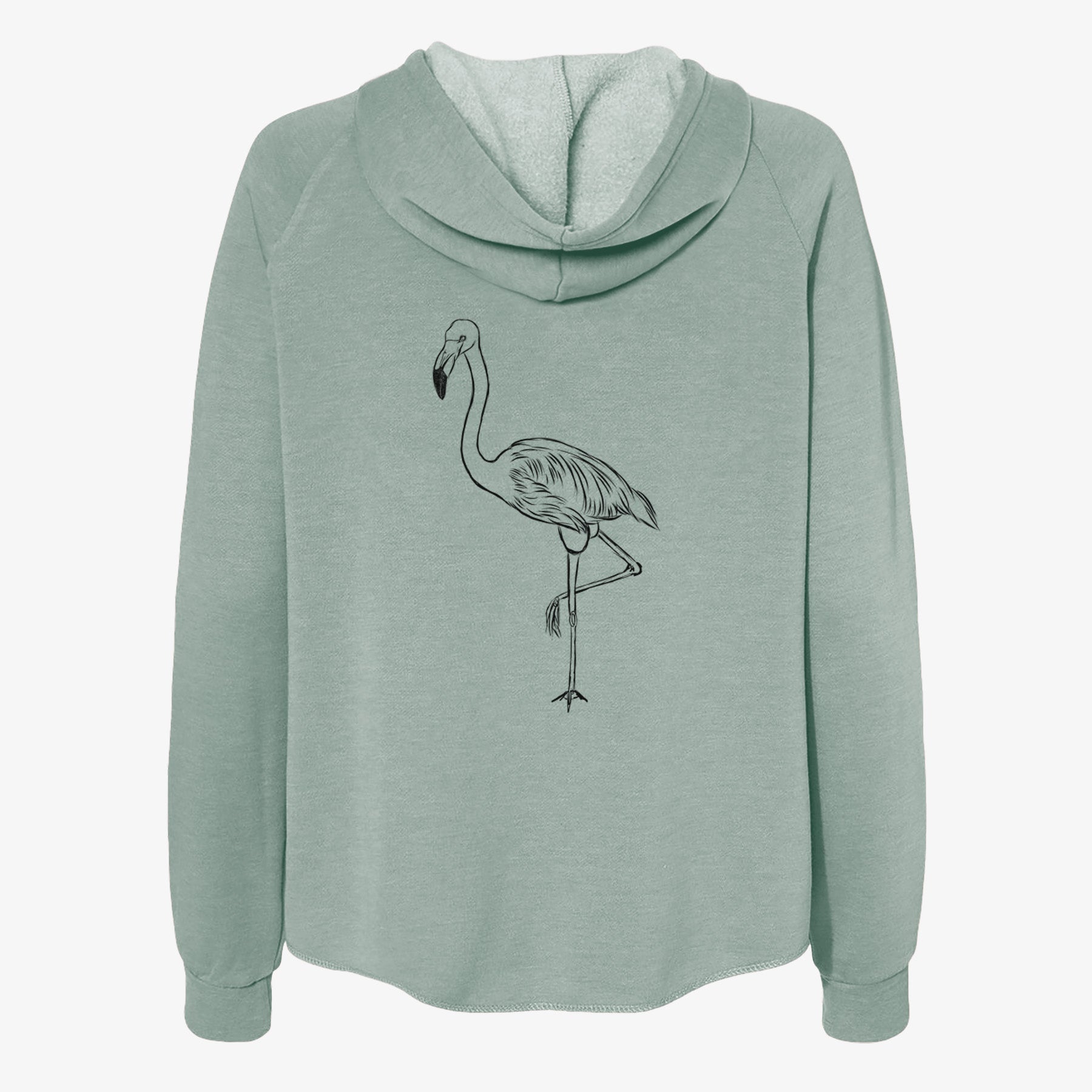 Mango the Flamingo - Women's Cali Wave Zip-Up Sweatshirt