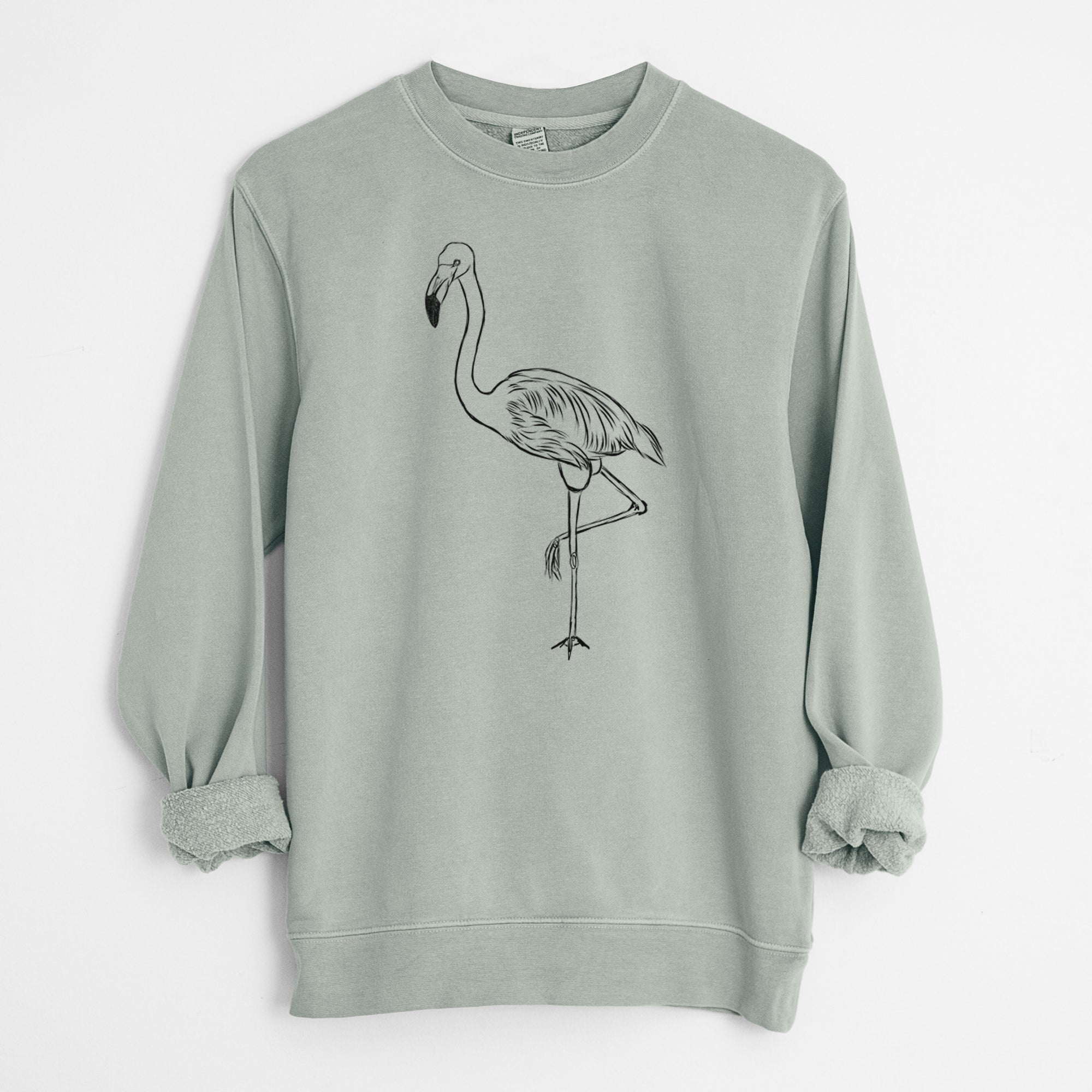 Bare Mango the Flamingo - Unisex Pigment Dyed Crew Sweatshirt