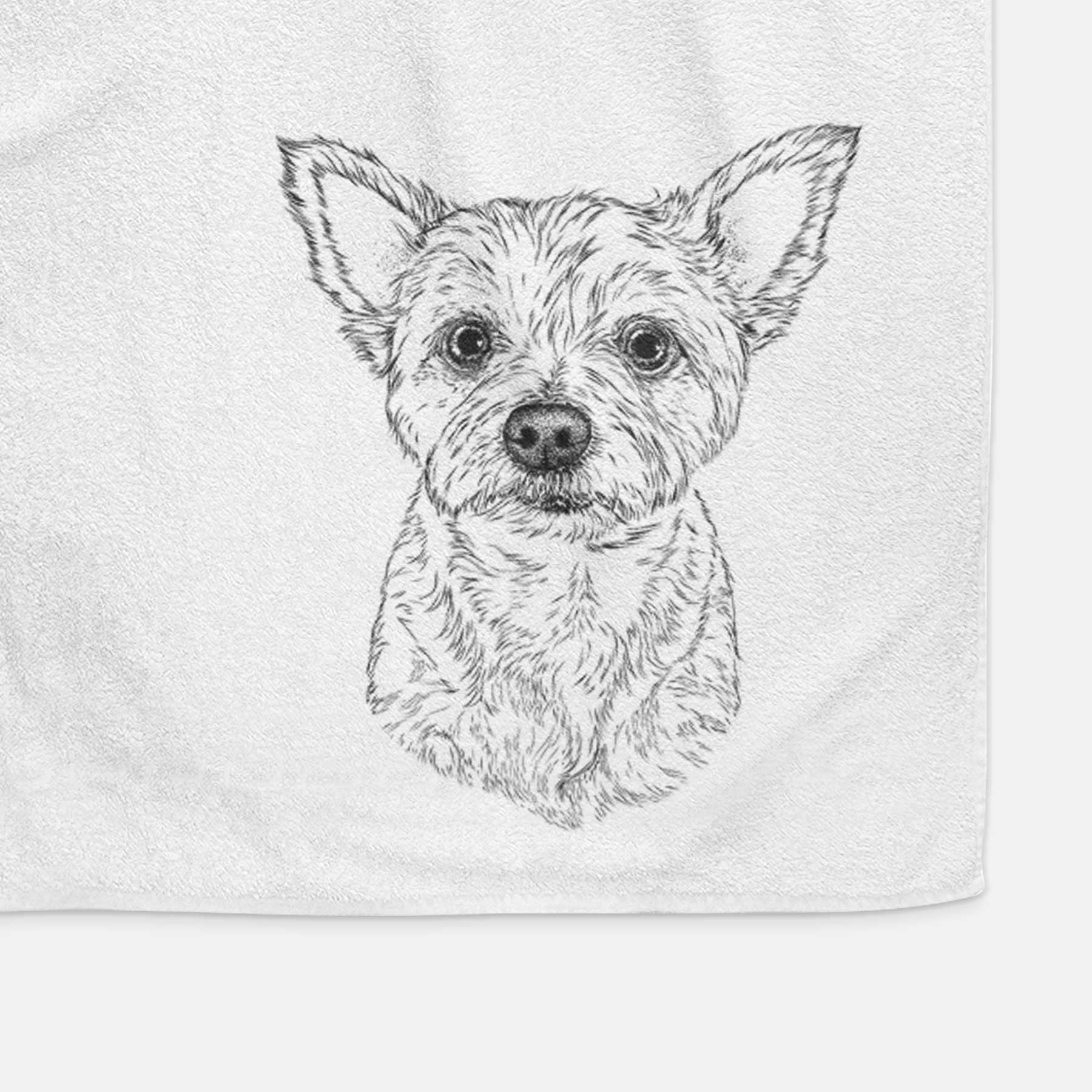 Mango the Yorker Cairn Terrier Mix Decorative Hand Towel