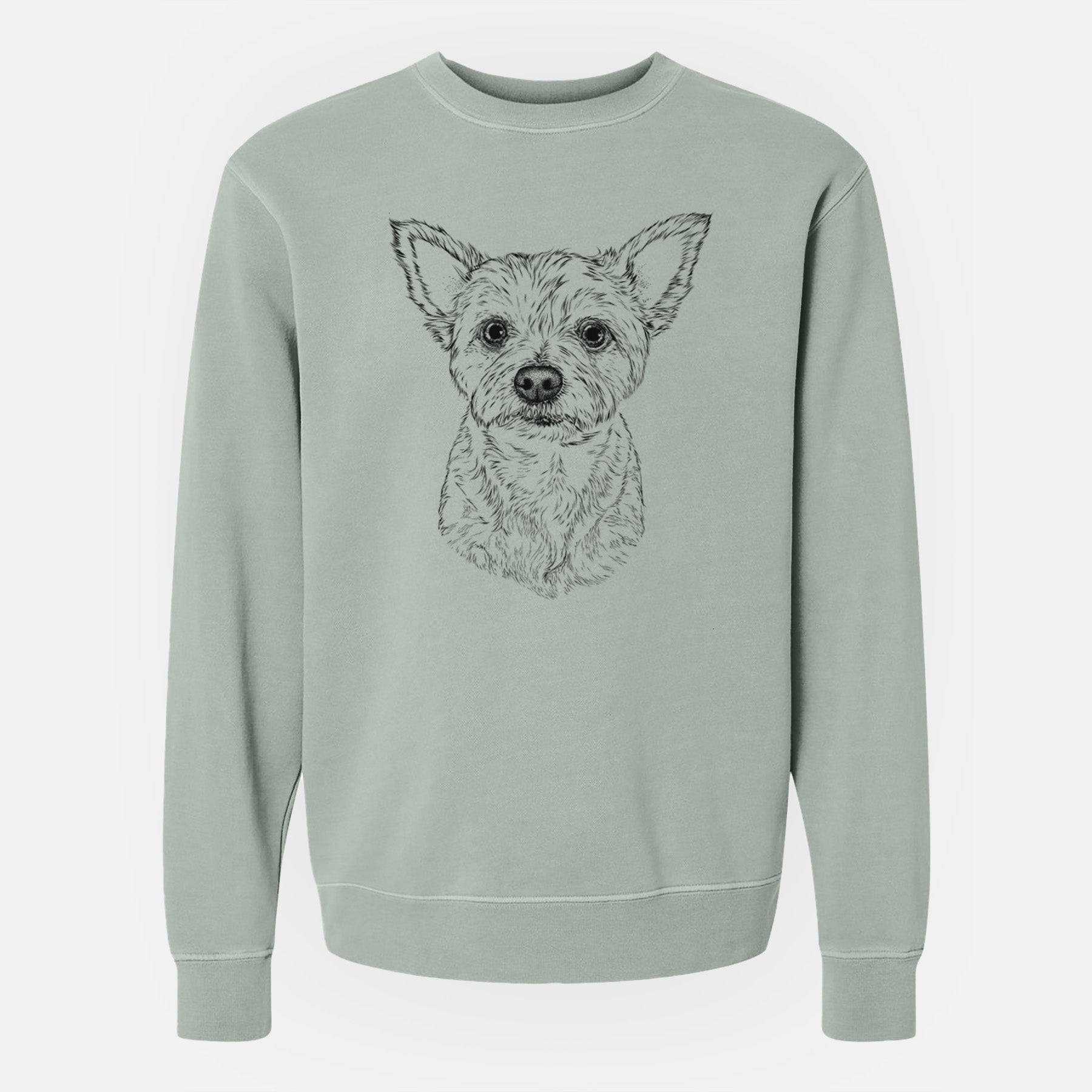 Bare Mango the Yorker Cairn Terrier Mix - Unisex Pigment Dyed Crew Sweatshirt