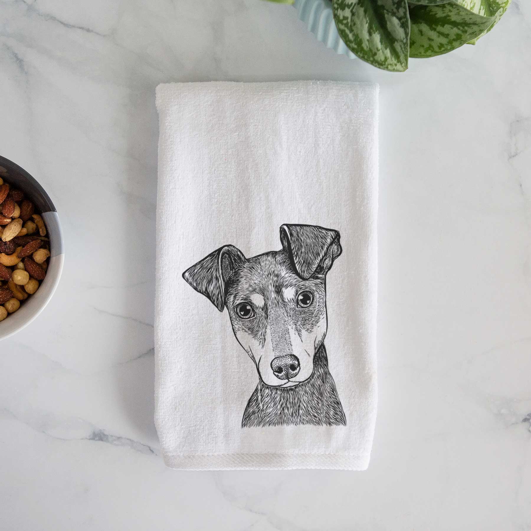 Manny the Manchester Terrier Hand Towel