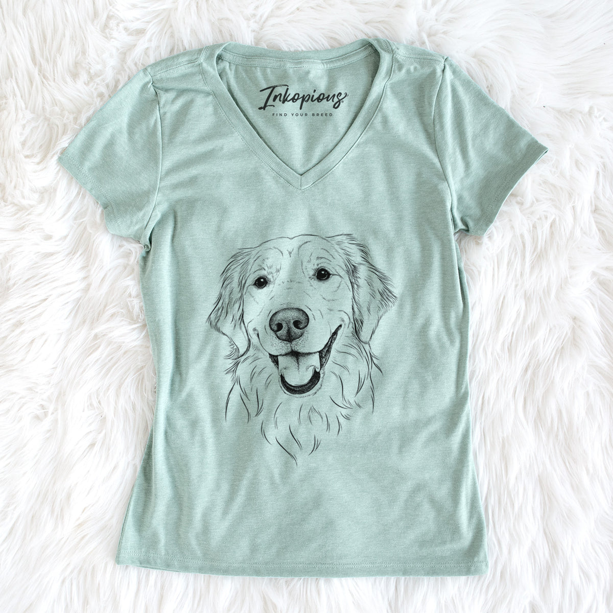 Bare Maple the Golden Retriever - Women&#39;s V-neck Shirt