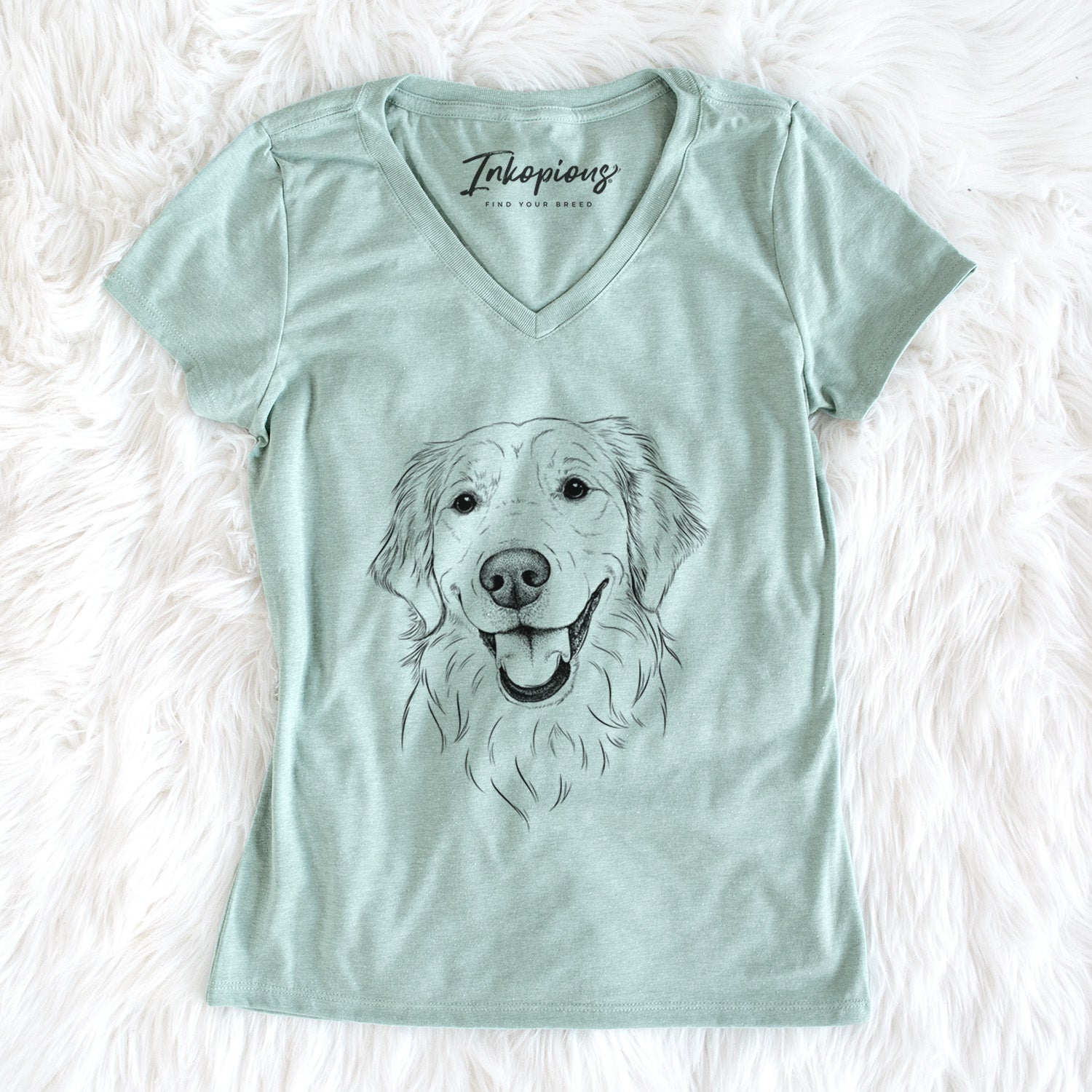 Bare Maple the Golden Retriever - Women's V-neck Shirt