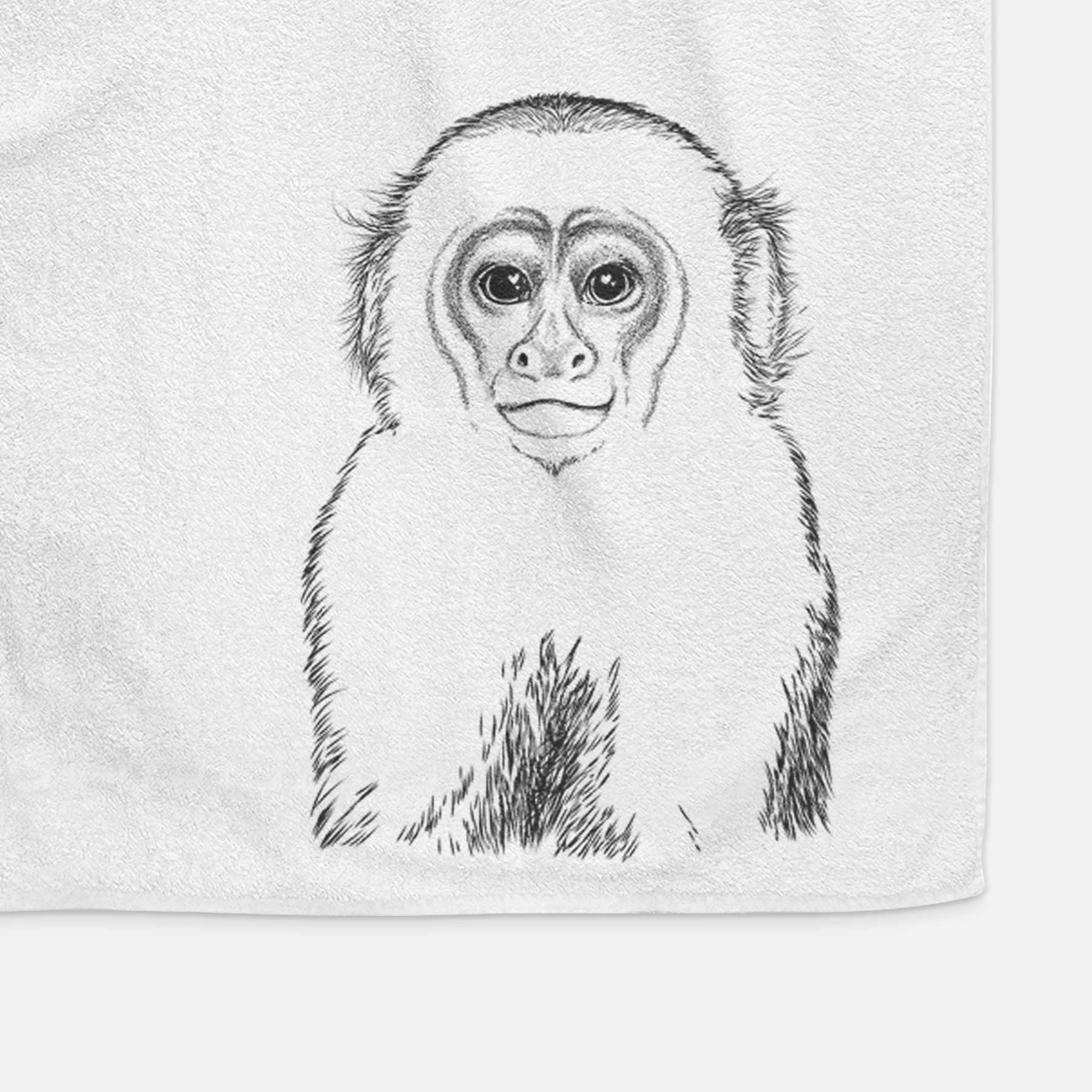 Marcel the Capuchin Monkey Decorative Hand Towel