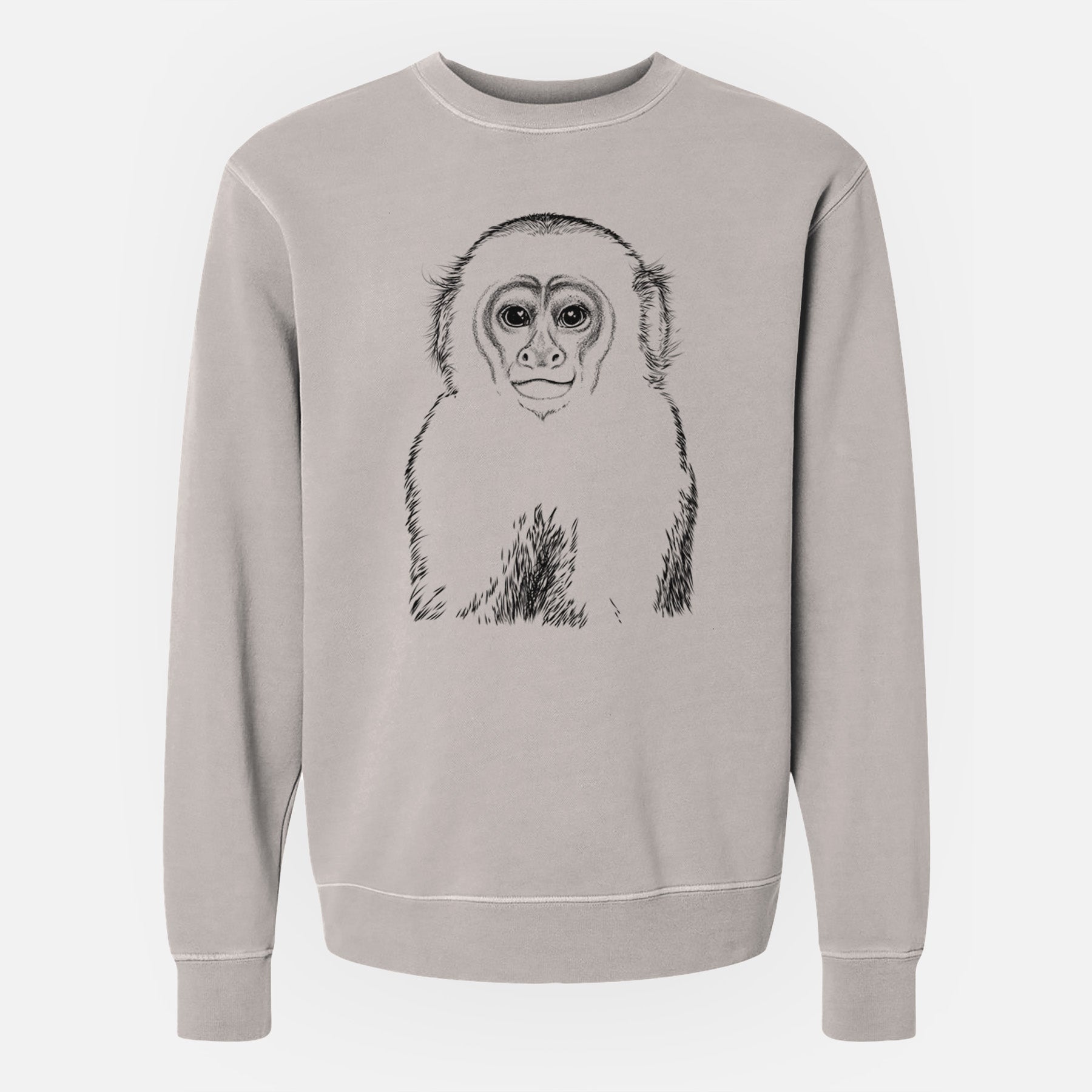 Bare Marcel the Capuchin Monkey - Unisex Pigment Dyed Crew Sweatshirt