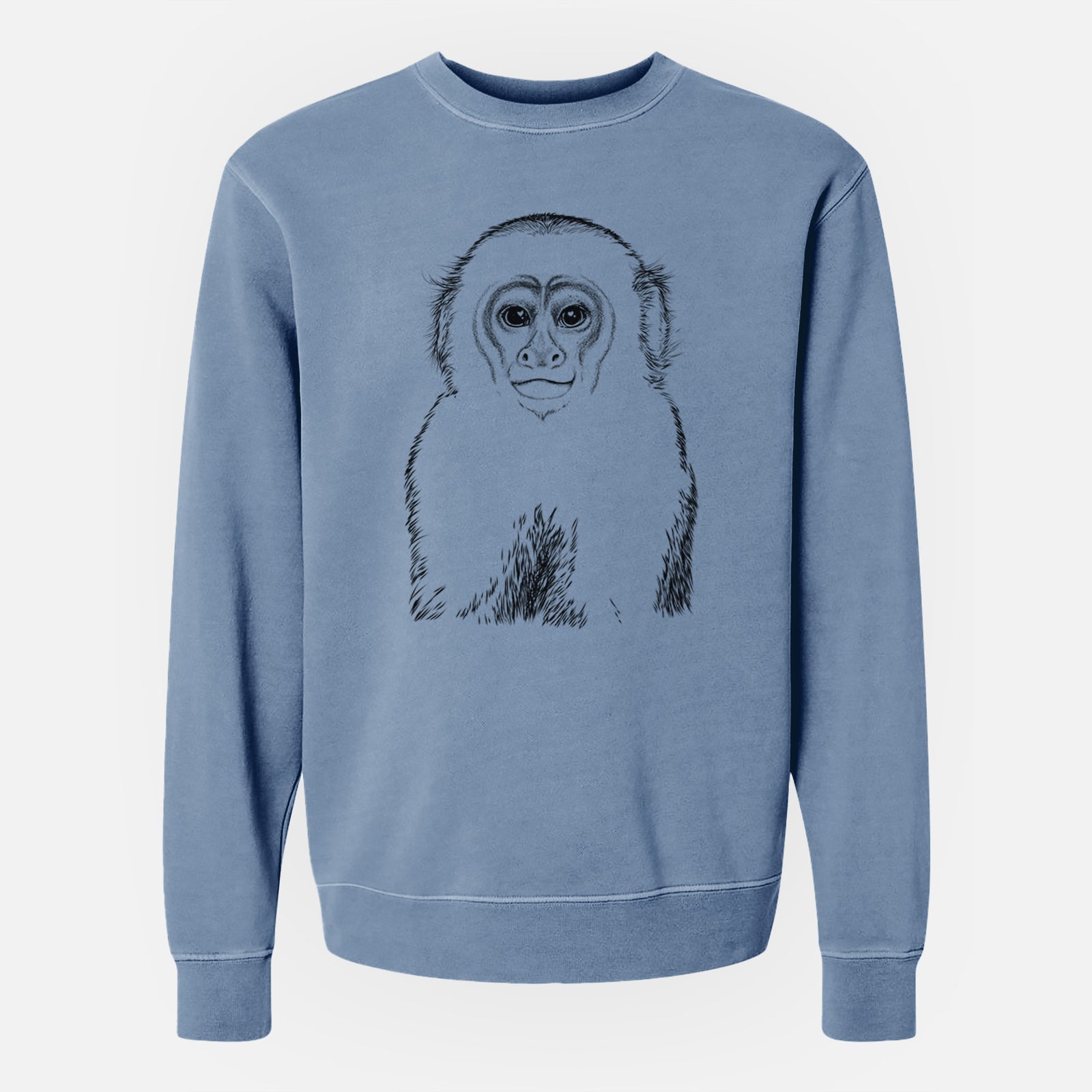 Bare Marcel the Capuchin Monkey - Unisex Pigment Dyed Crew Sweatshirt