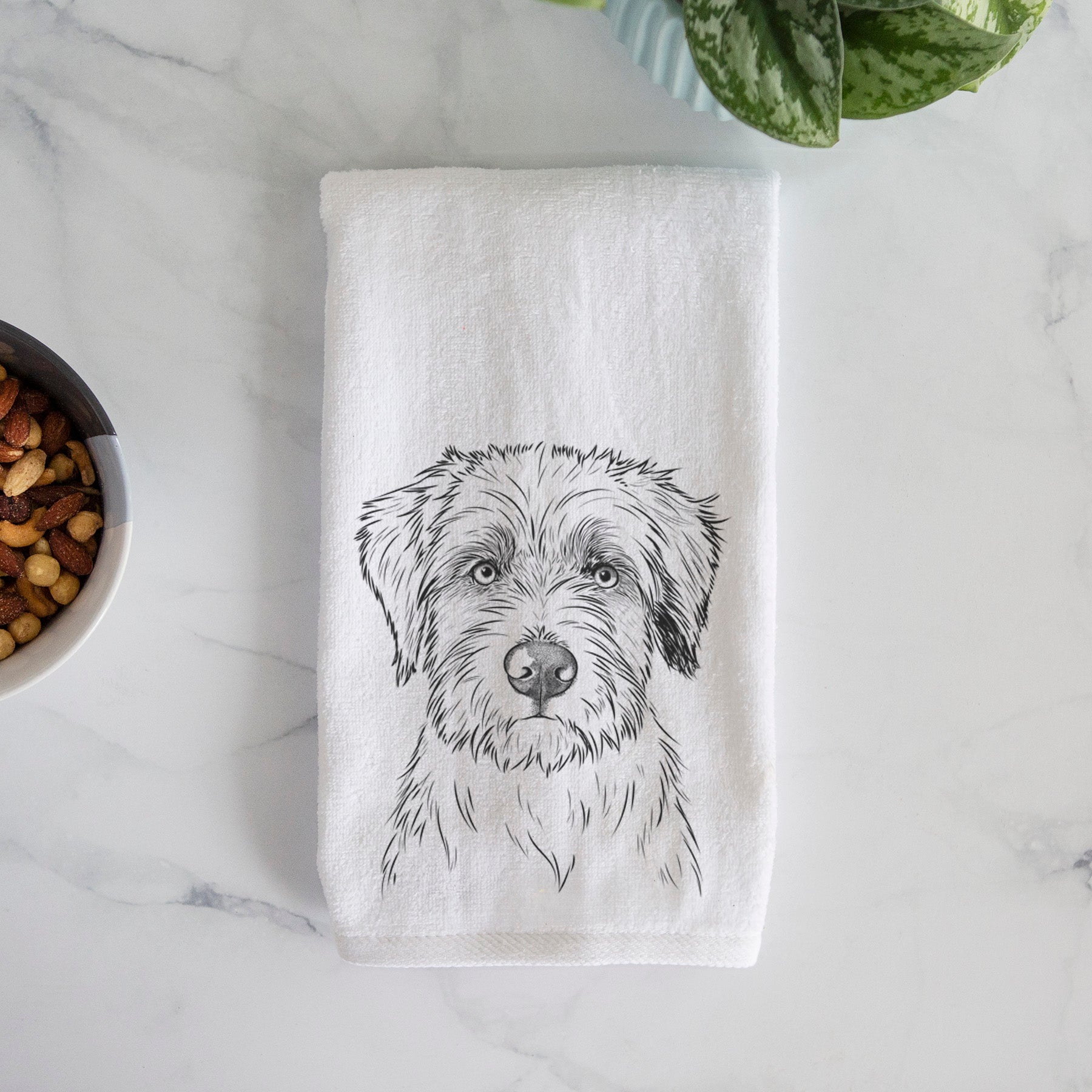 Marek the Bernedoodle Decorative Hand Towel