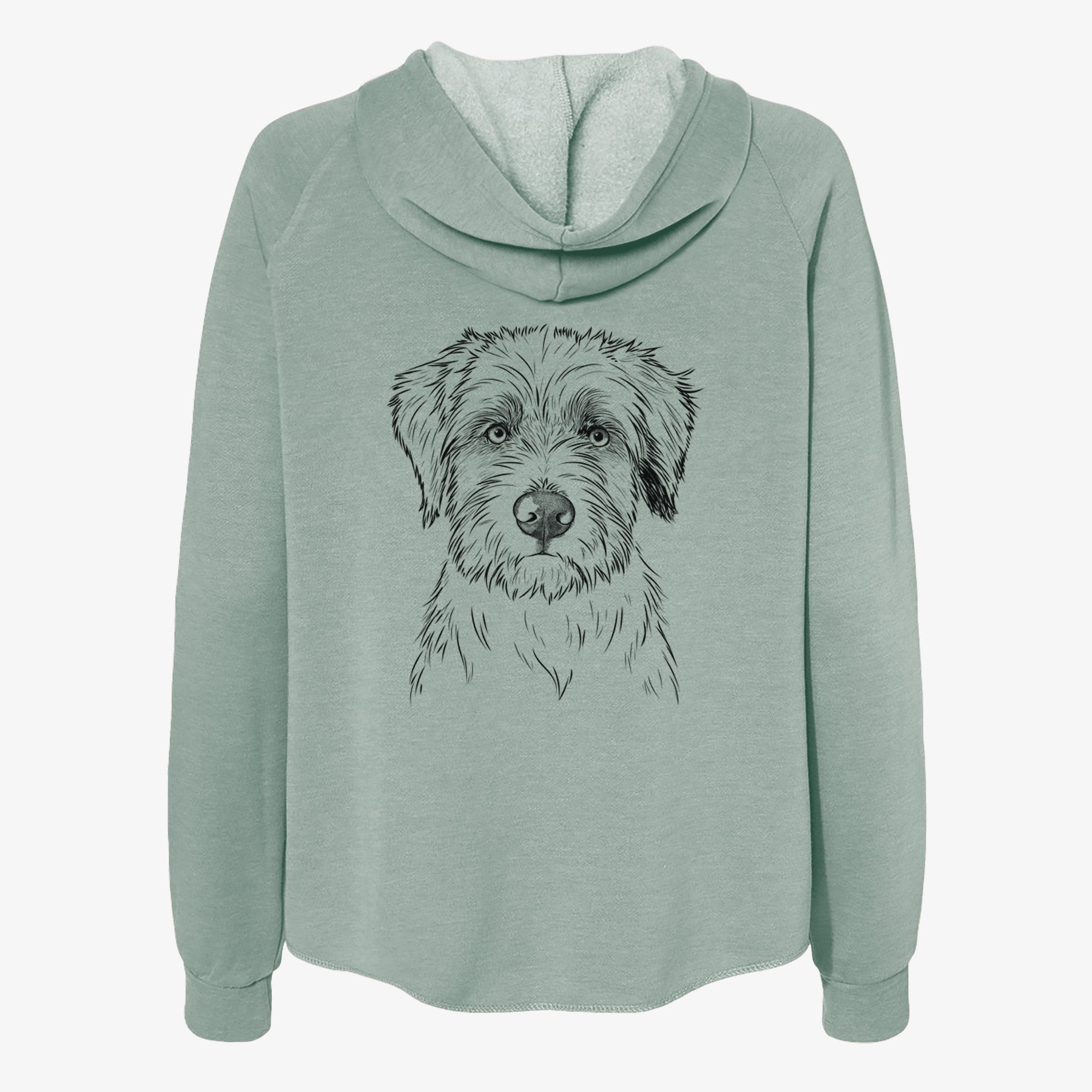 Marek the Bernedoodle - Women's Cali Wave Zip-Up Sweatshirt