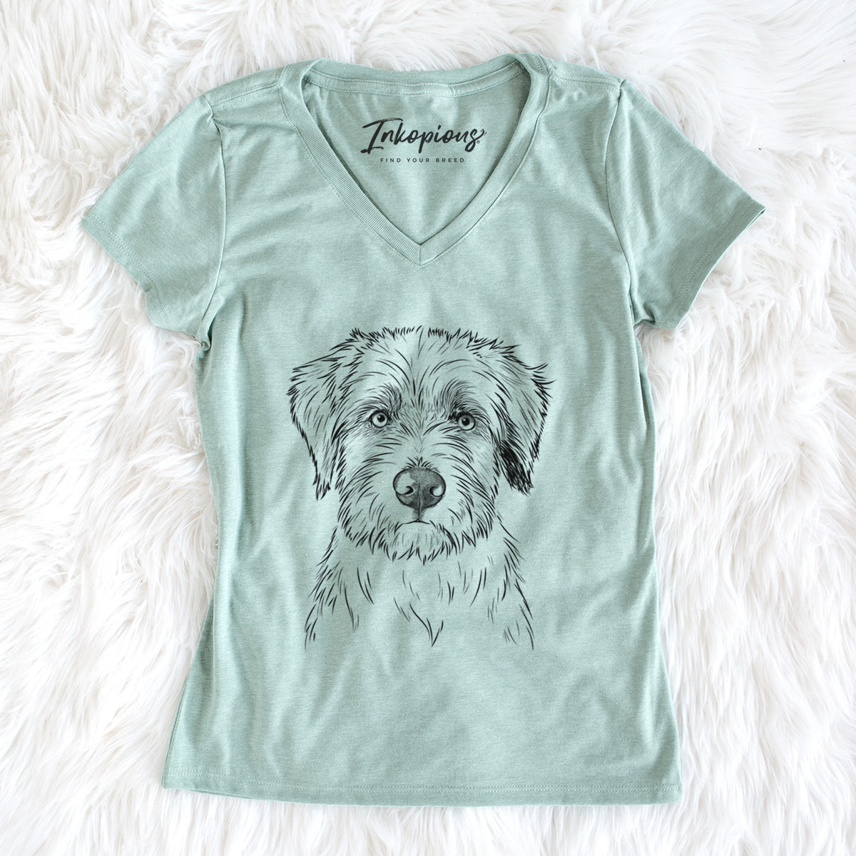 Bare Marek the Bernedoodle - Women&#39;s V-neck Shirt