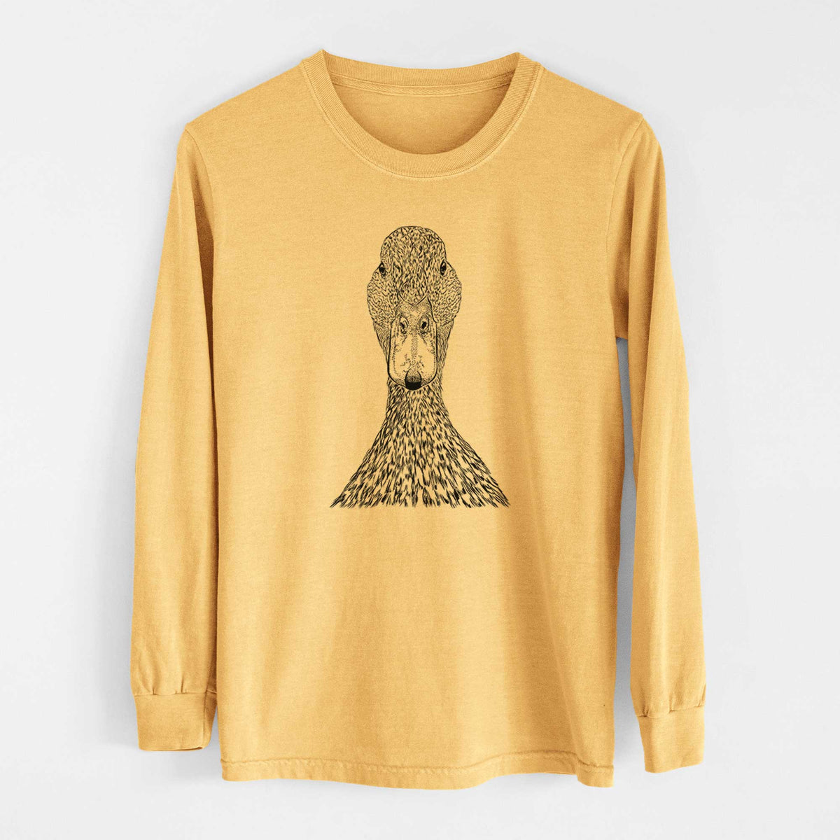 Bare Marge the Mallard Duck - Heavyweight 100% Cotton Long Sleeve