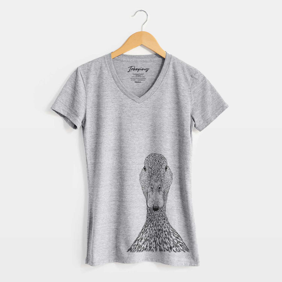 Bare Marge the Mallard Duck - Women's V-neck Shirt