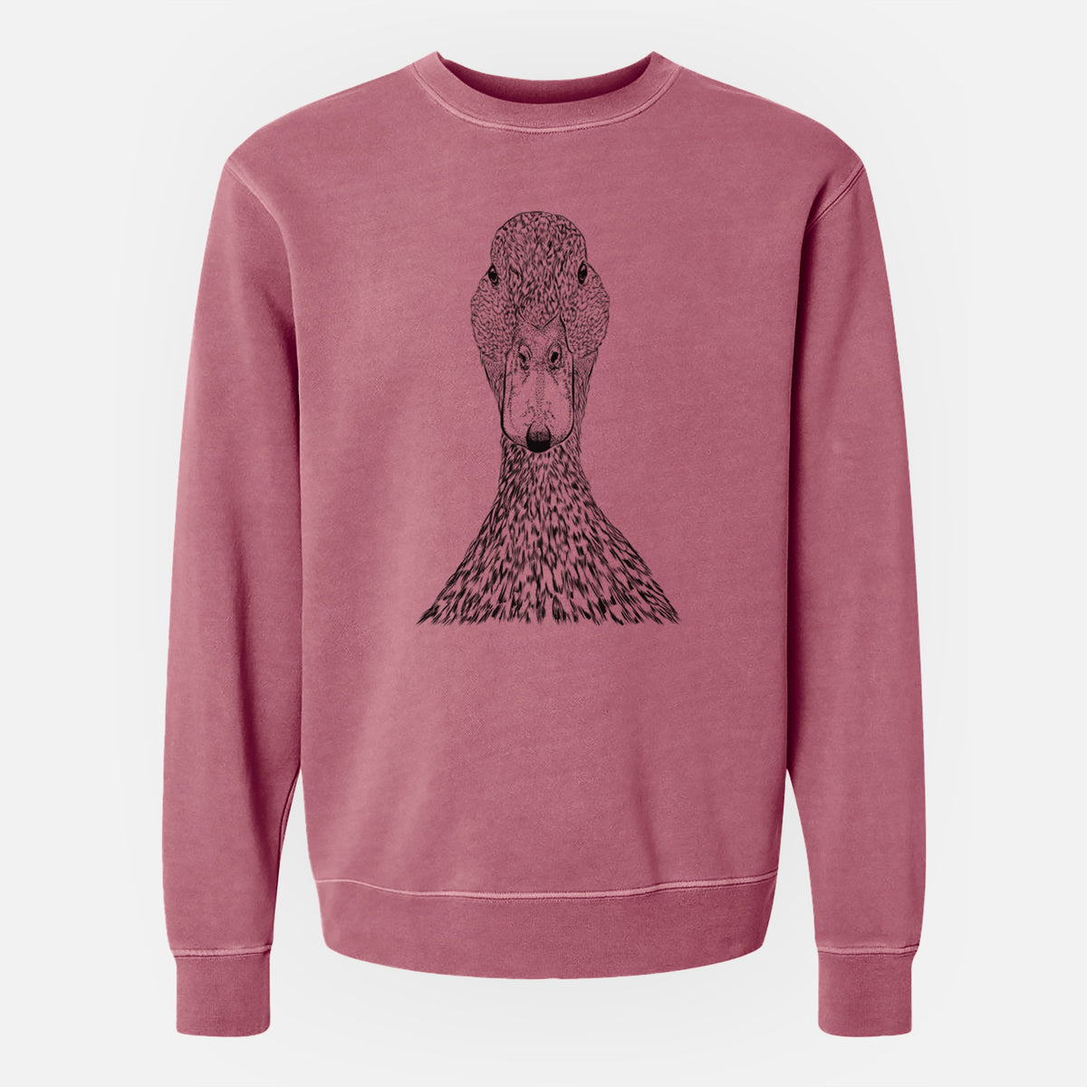 Bare Marge the Mallard Duck - Unisex Pigment Dyed Crew Sweatshirt