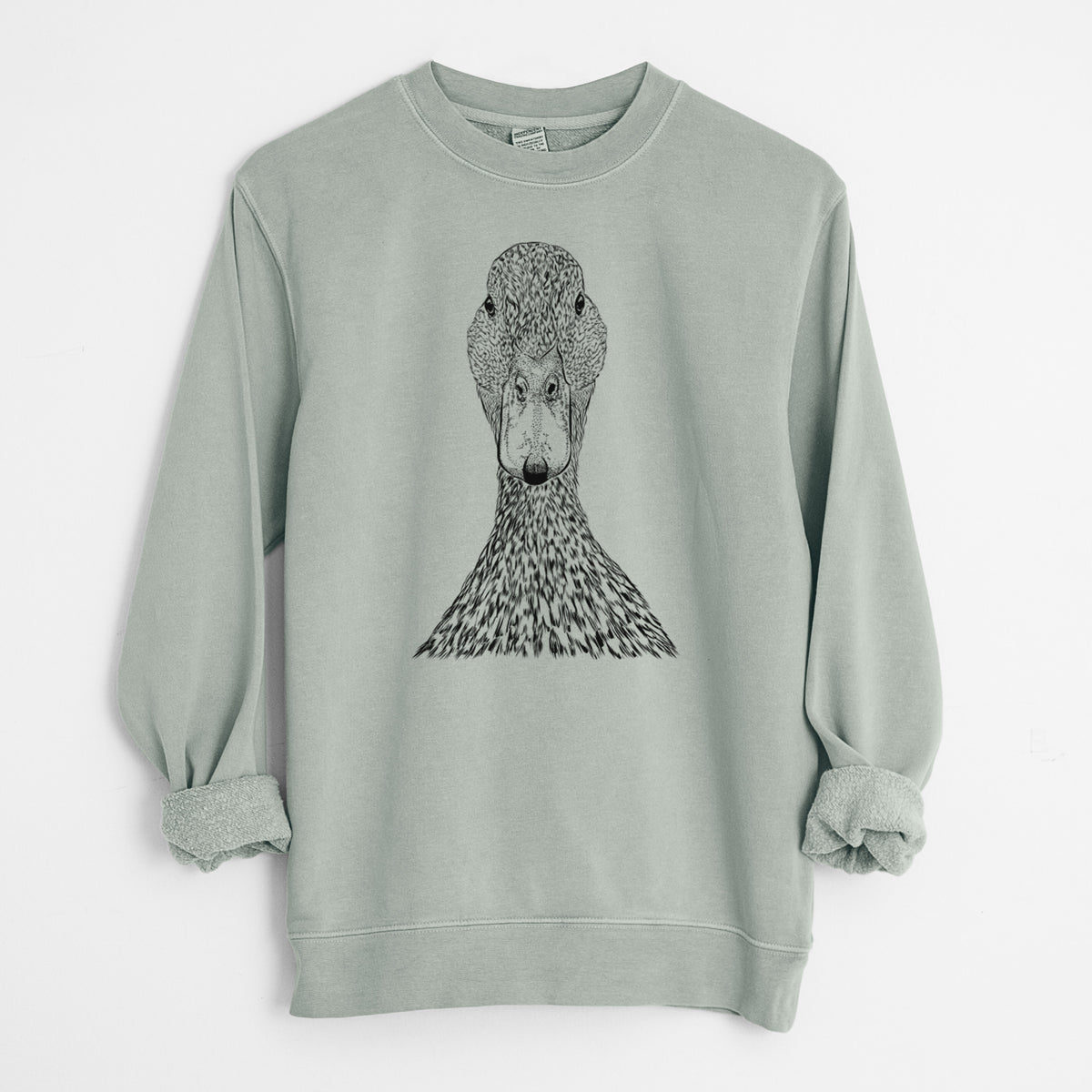 Bare Marge the Mallard Duck - Unisex Pigment Dyed Crew Sweatshirt