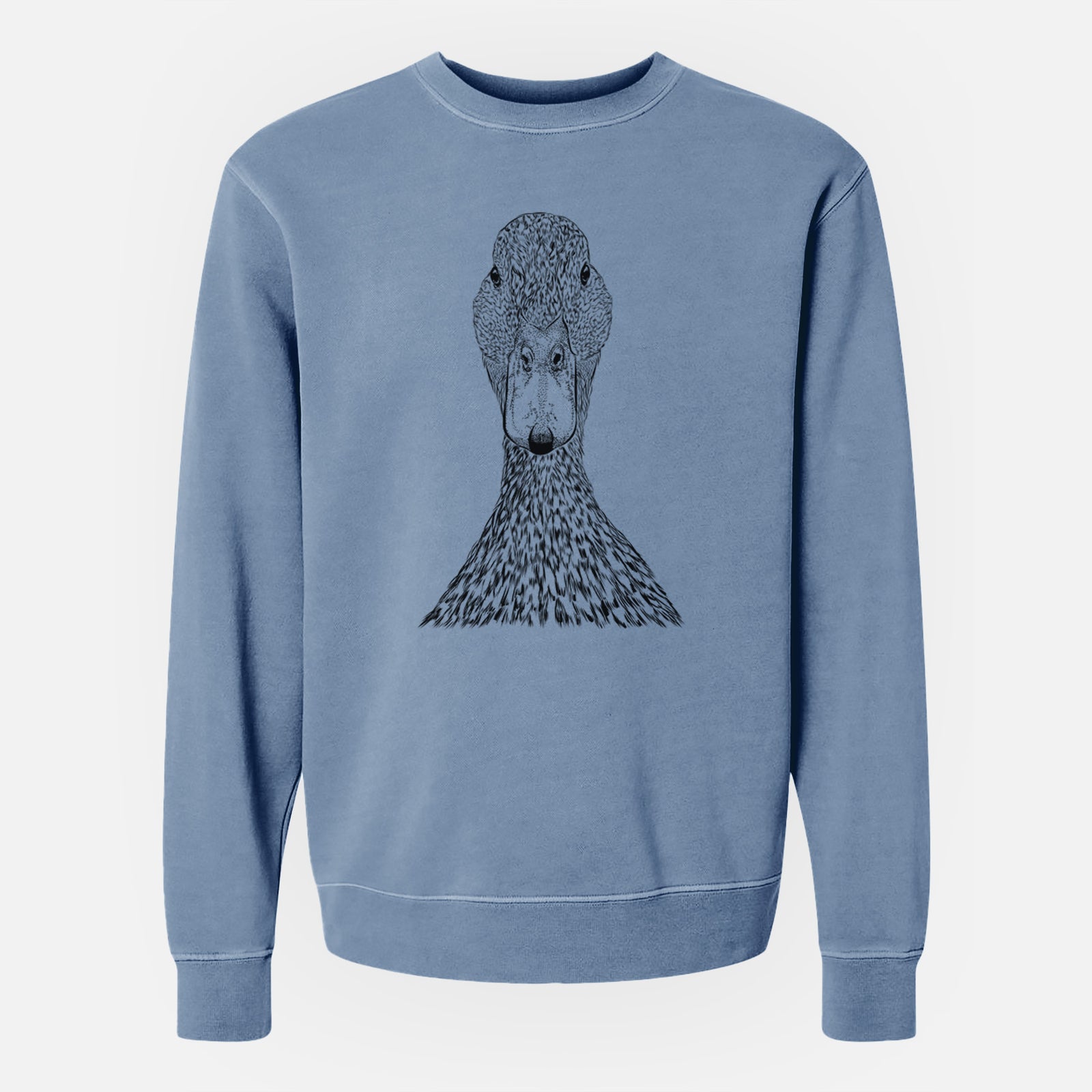 Bare Marge the Mallard Duck - Unisex Pigment Dyed Crew Sweatshirt