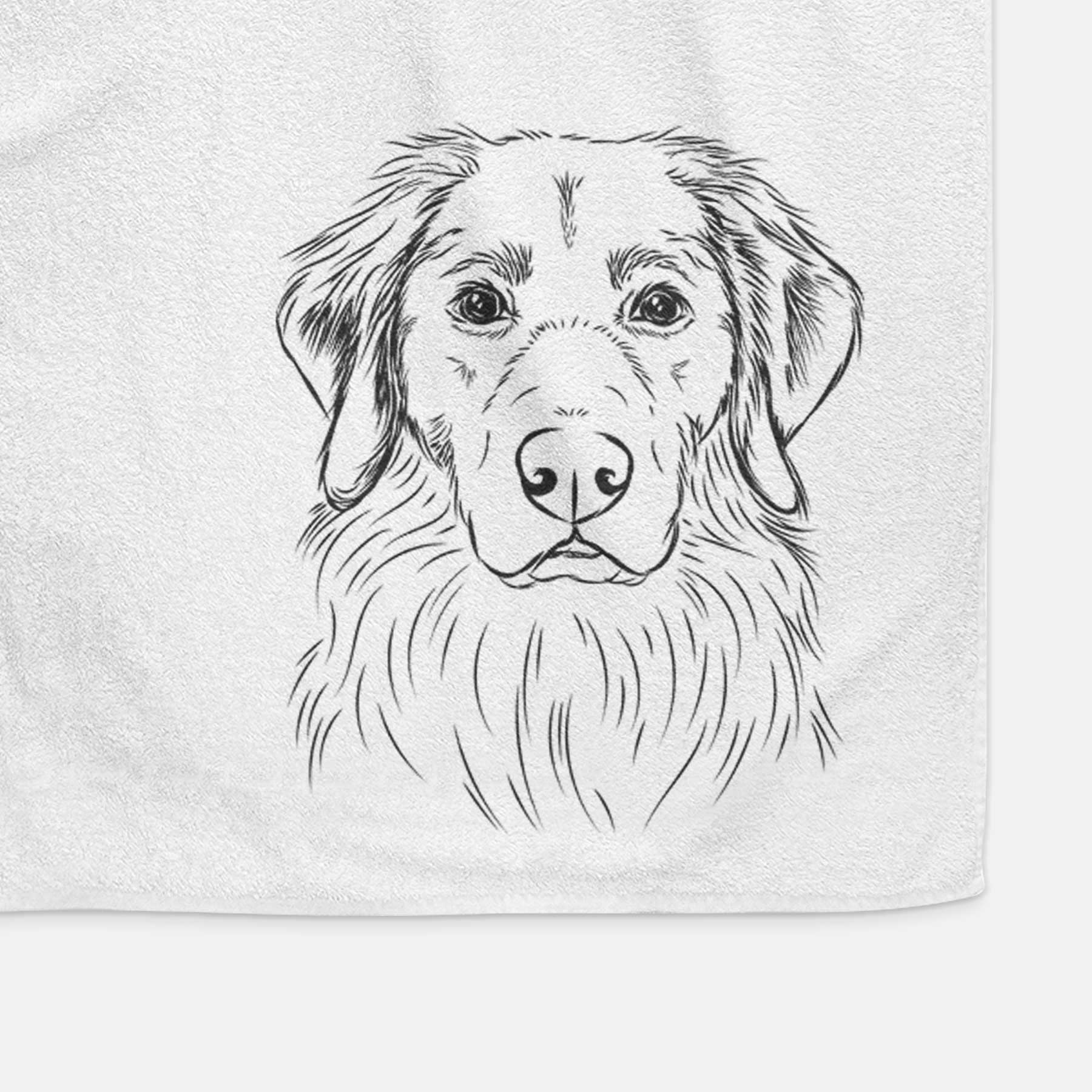 Marley the Golden Retriever Decorative Hand Towel