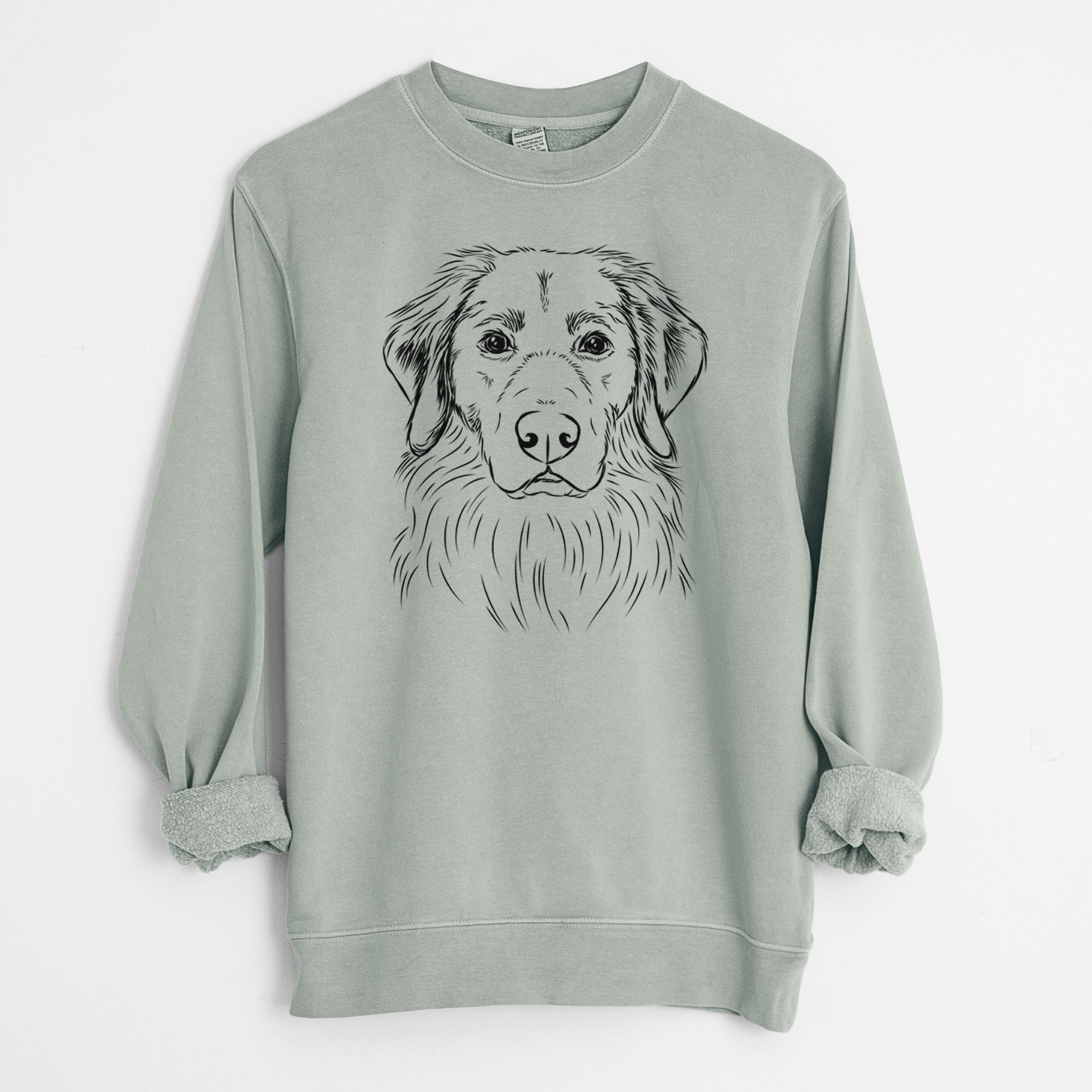 Bare Marley the Golden Retriever - Unisex Pigment Dyed Crew Sweatshirt