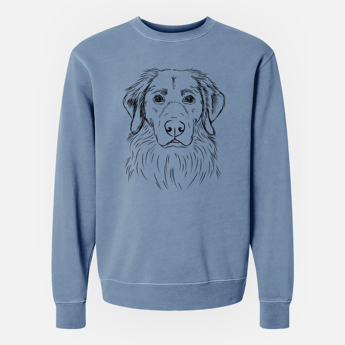 Bare Marley the Golden Retriever - Unisex Pigment Dyed Crew Sweatshirt