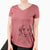 Bare Marley the Golden Retriever - Women's V-neck Shirt