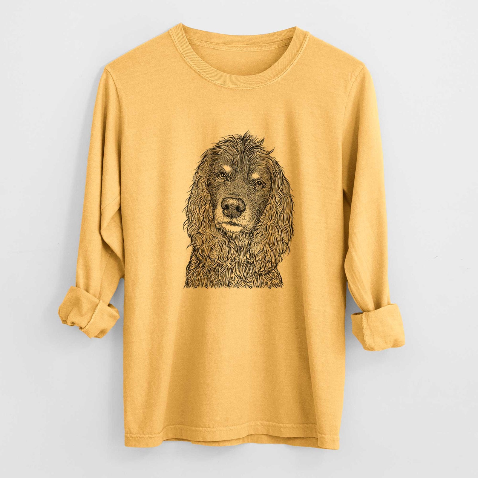 Bare Marley Boy the American Cocker Spaniel - Heavyweight 100% Cotton Long Sleeve