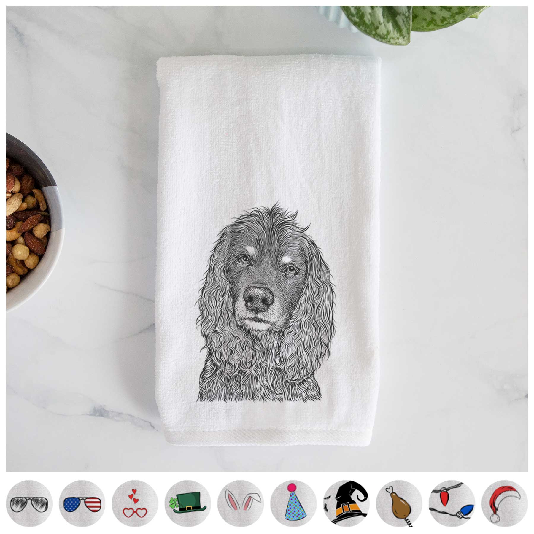 Marley Boy the American Cocker Spaniel Decorative Hand Towel