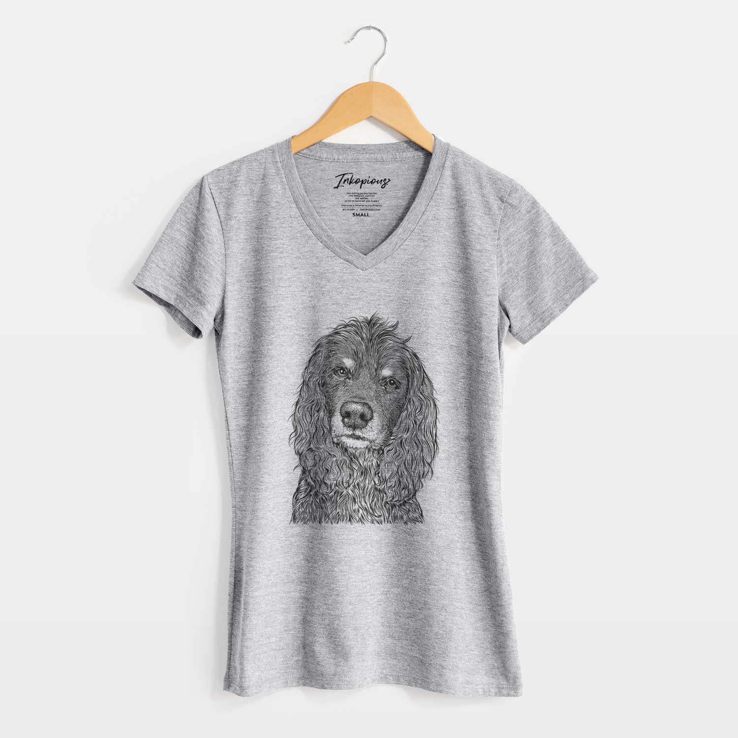 Bare Marley Boy the American Cocker Spaniel - Women's V-neck Shirt