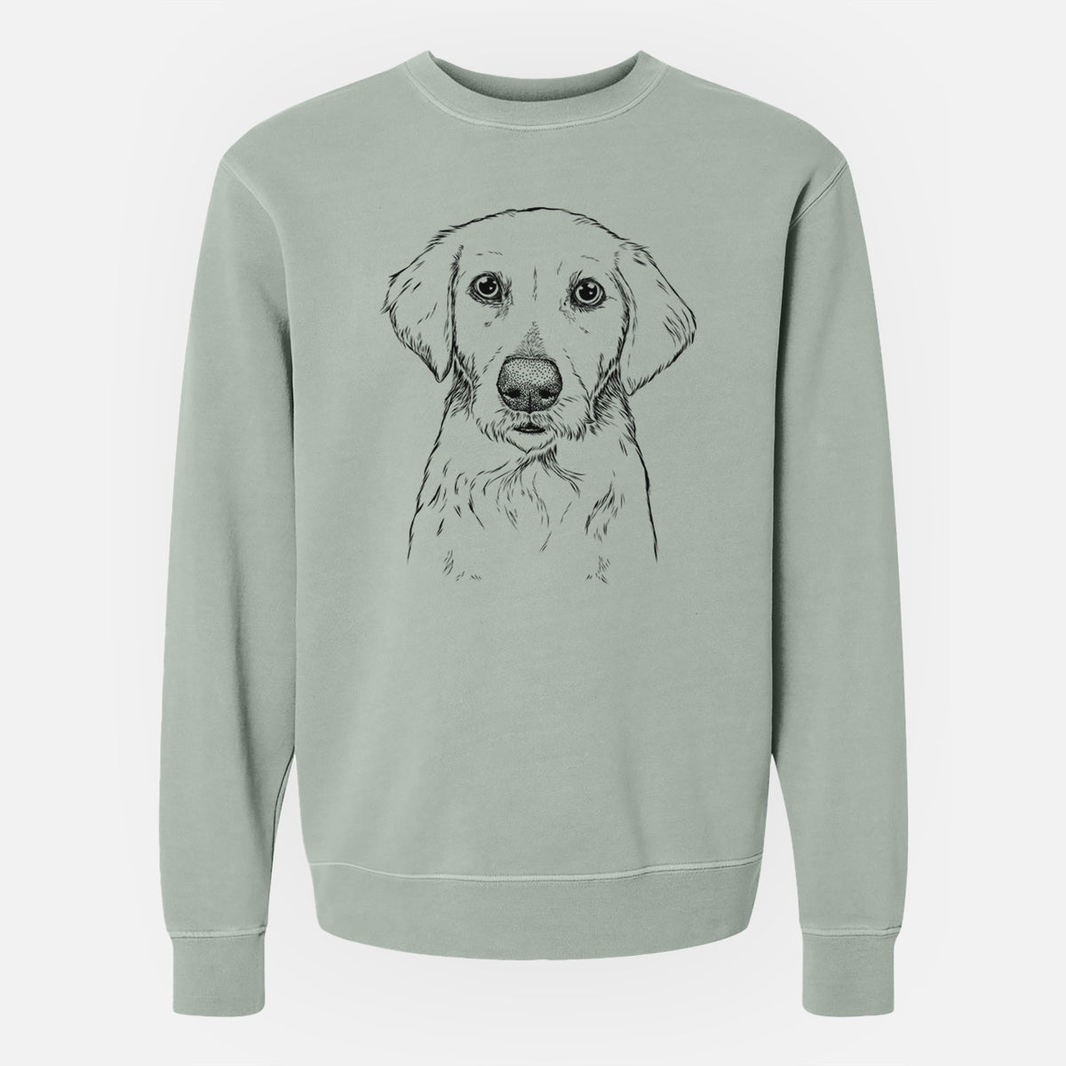 Bare Marley Sue the Labradoodle - Unisex Pigment Dyed Crew Sweatshirt