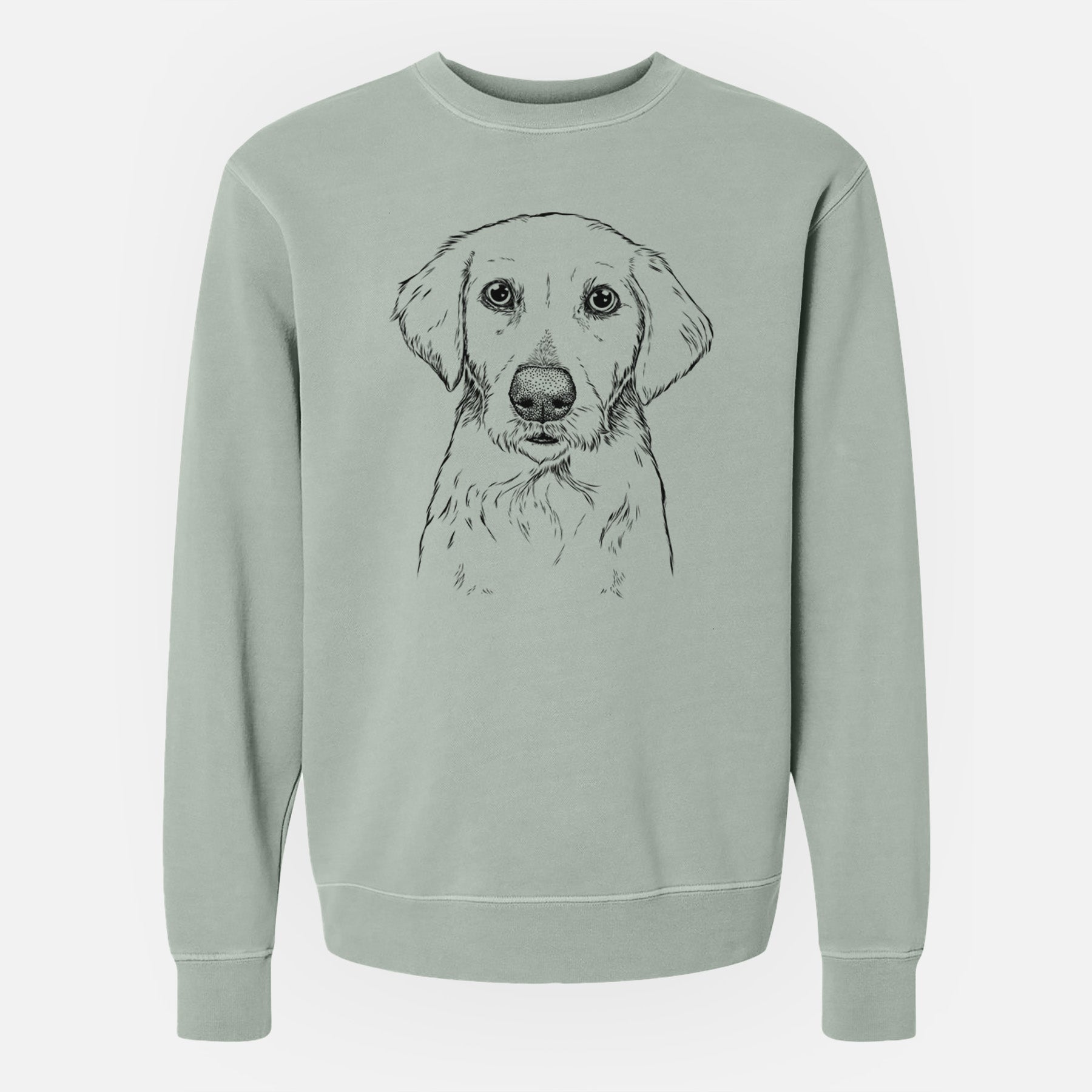Bare Marley Sue the Labradoodle - Unisex Pigment Dyed Crew Sweatshirt