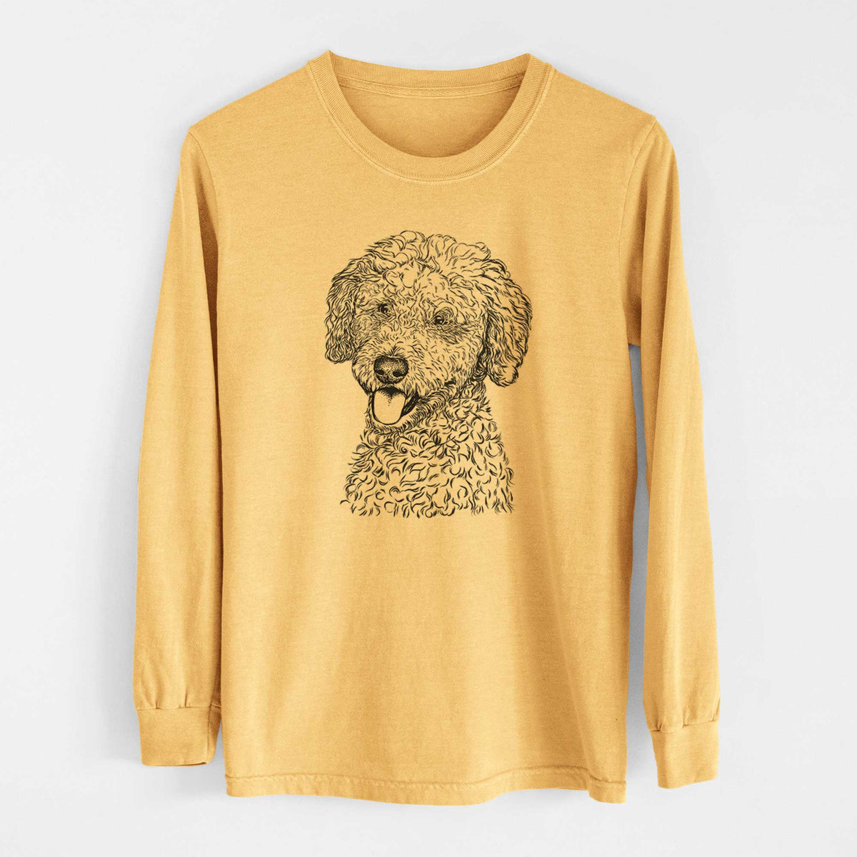 Bare Marlow the Goldendoodle - Heavyweight 100% Cotton Long Sleeve