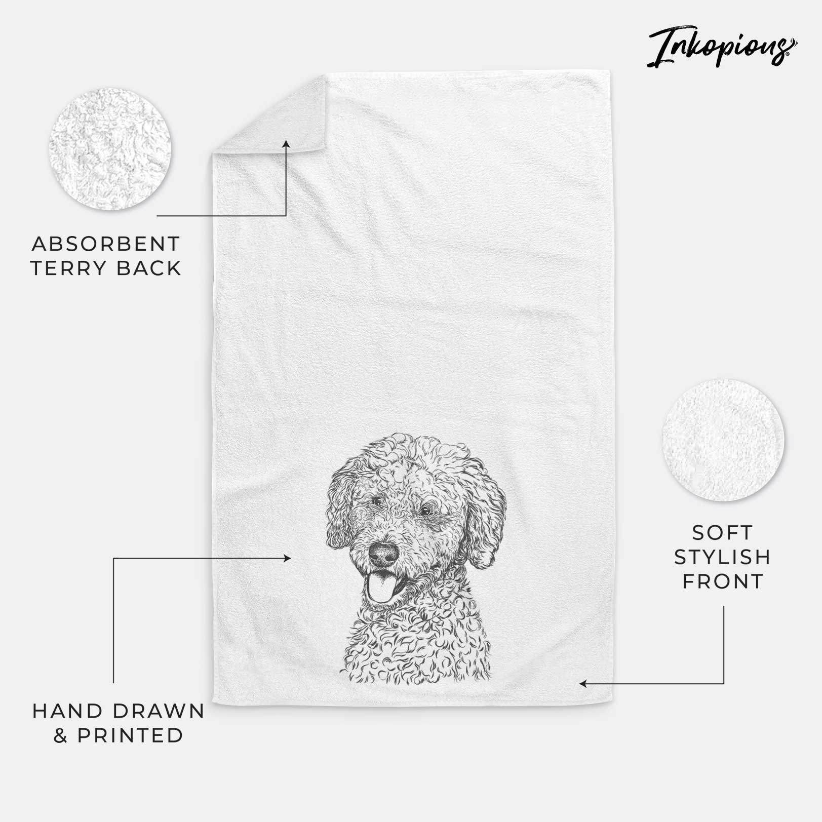 Marlow the Goldendoodle Decorative Hand Towel