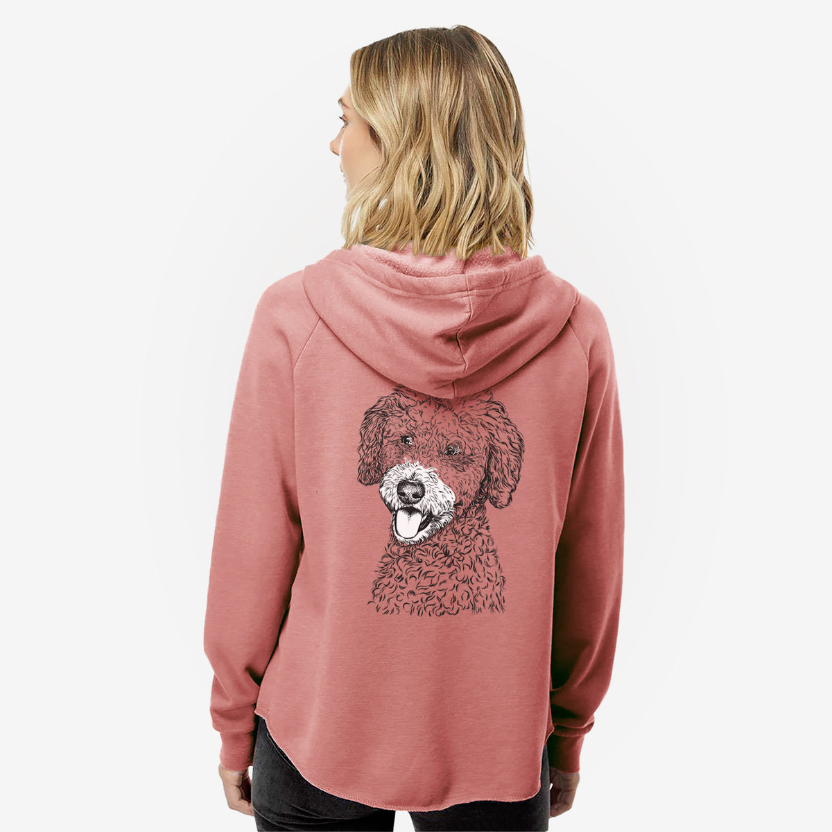 Marlow the Goldendoodle - Women's Cali Wave Zip-Up Sweatshirt