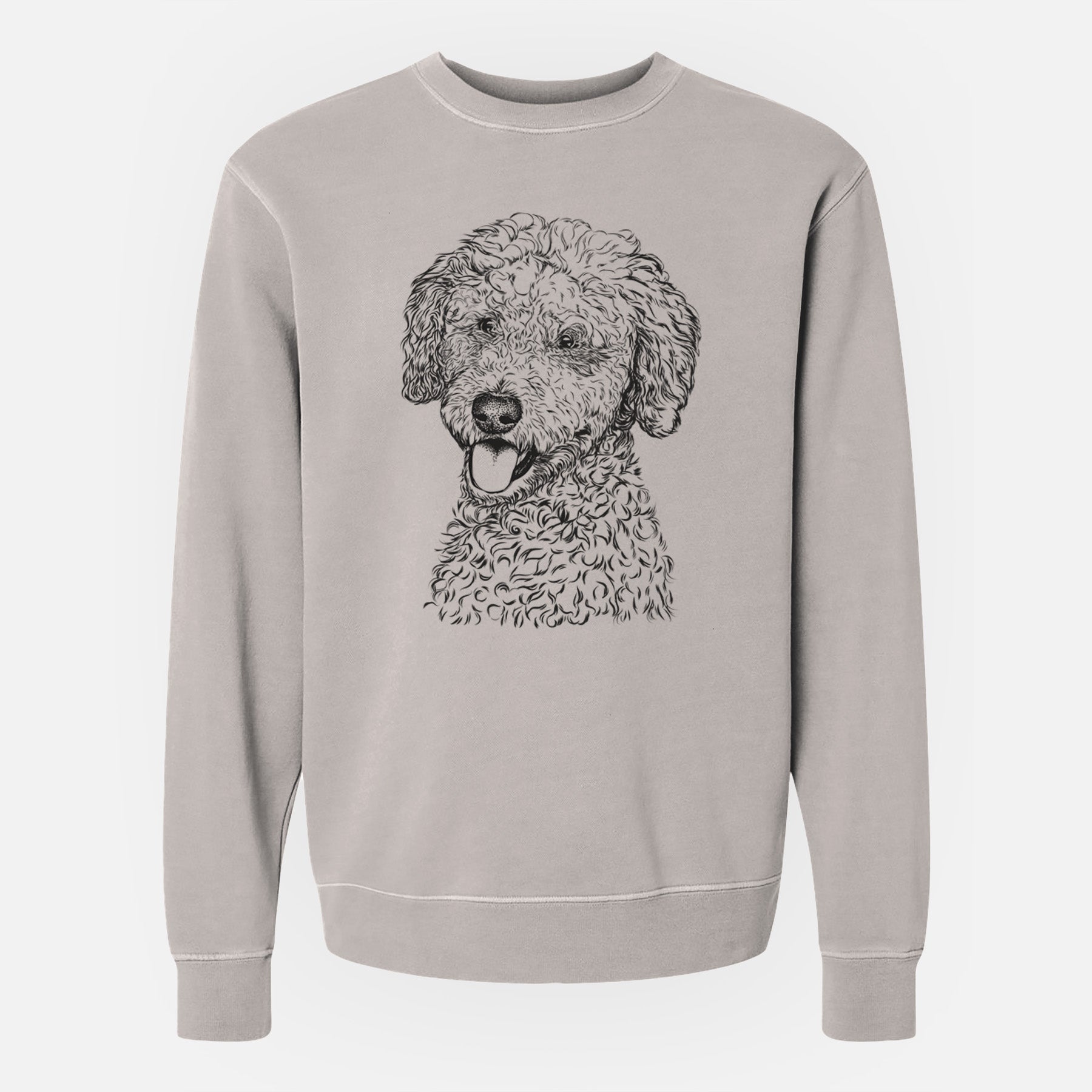 Bare Marlow the Goldendoodle - Unisex Pigment Dyed Crew Sweatshirt