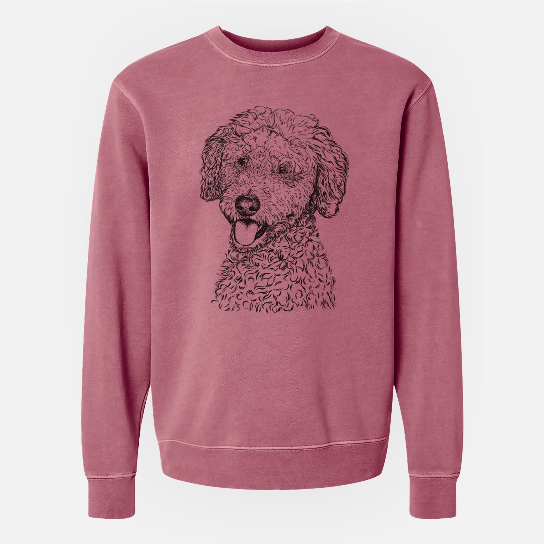 Bare Marlow the Goldendoodle - Unisex Pigment Dyed Crew Sweatshirt