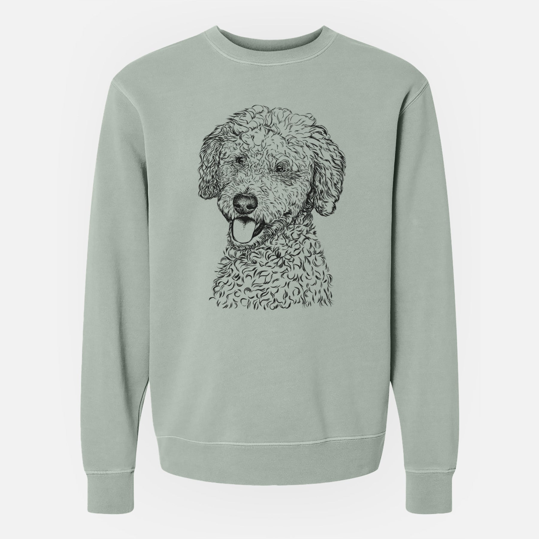 Bare Marlow the Goldendoodle - Unisex Pigment Dyed Crew Sweatshirt