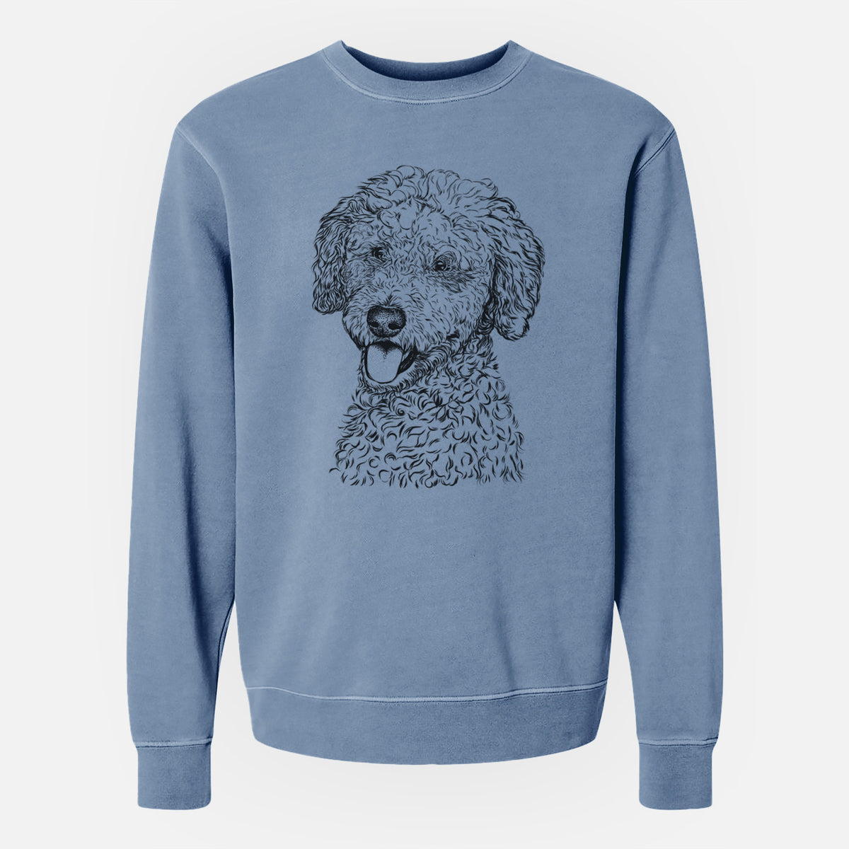 Bare Marlow the Goldendoodle - Unisex Pigment Dyed Crew Sweatshirt