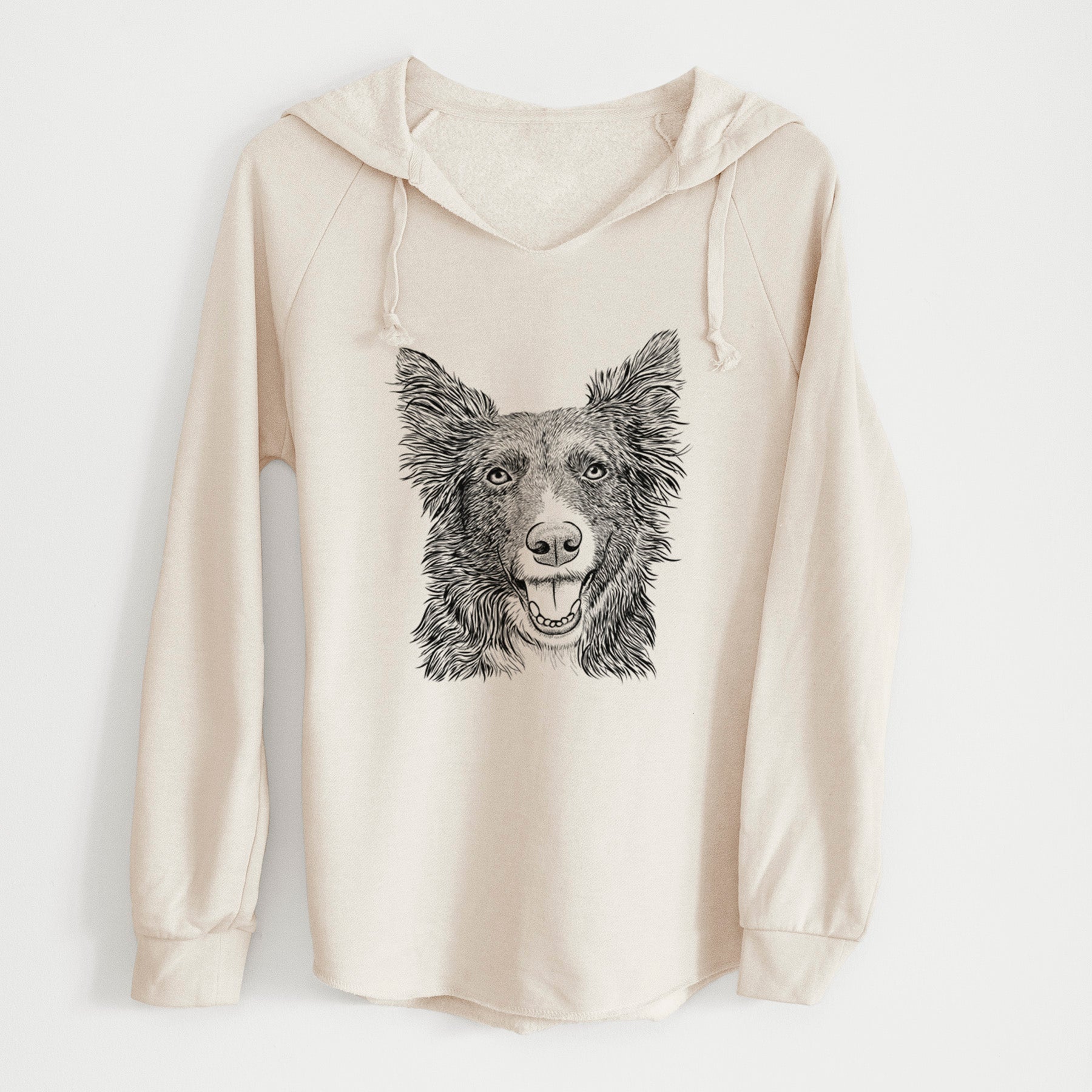 Bare Marti the Border Collie - Cali Wave Hooded Sweatshirt