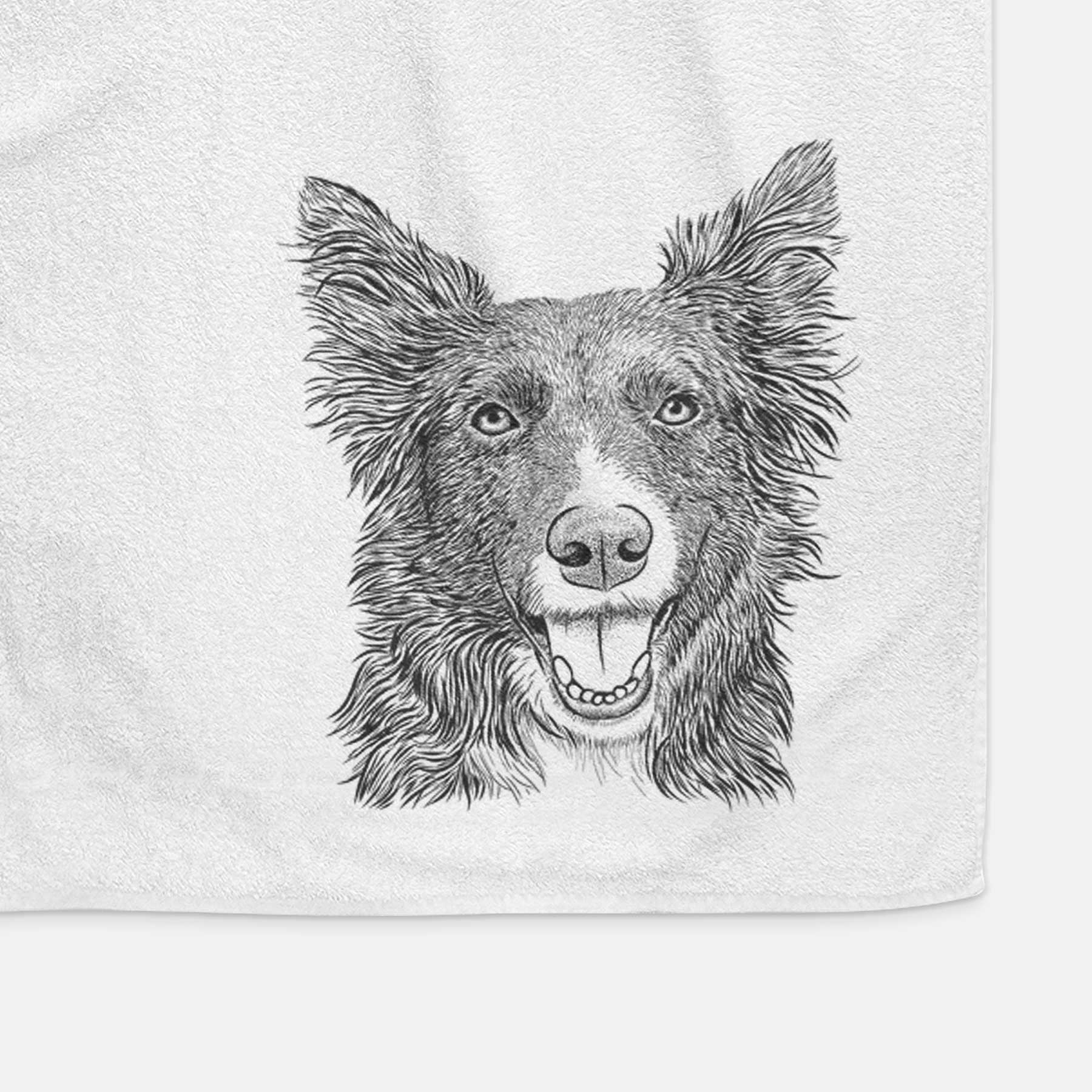 Marti the Border Collie Decorative Hand Towel