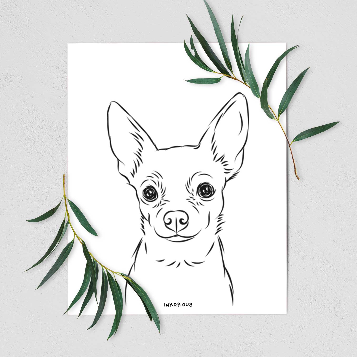 Martini the Chihuahua Art Print