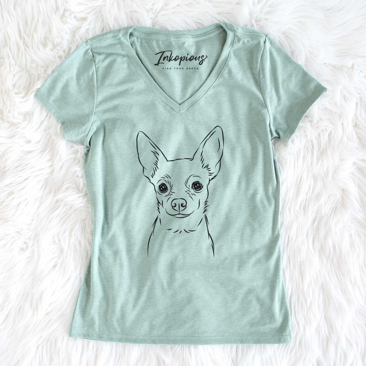 Bare Martini the Chihuahua - Women&#39;s V-neck Shirt