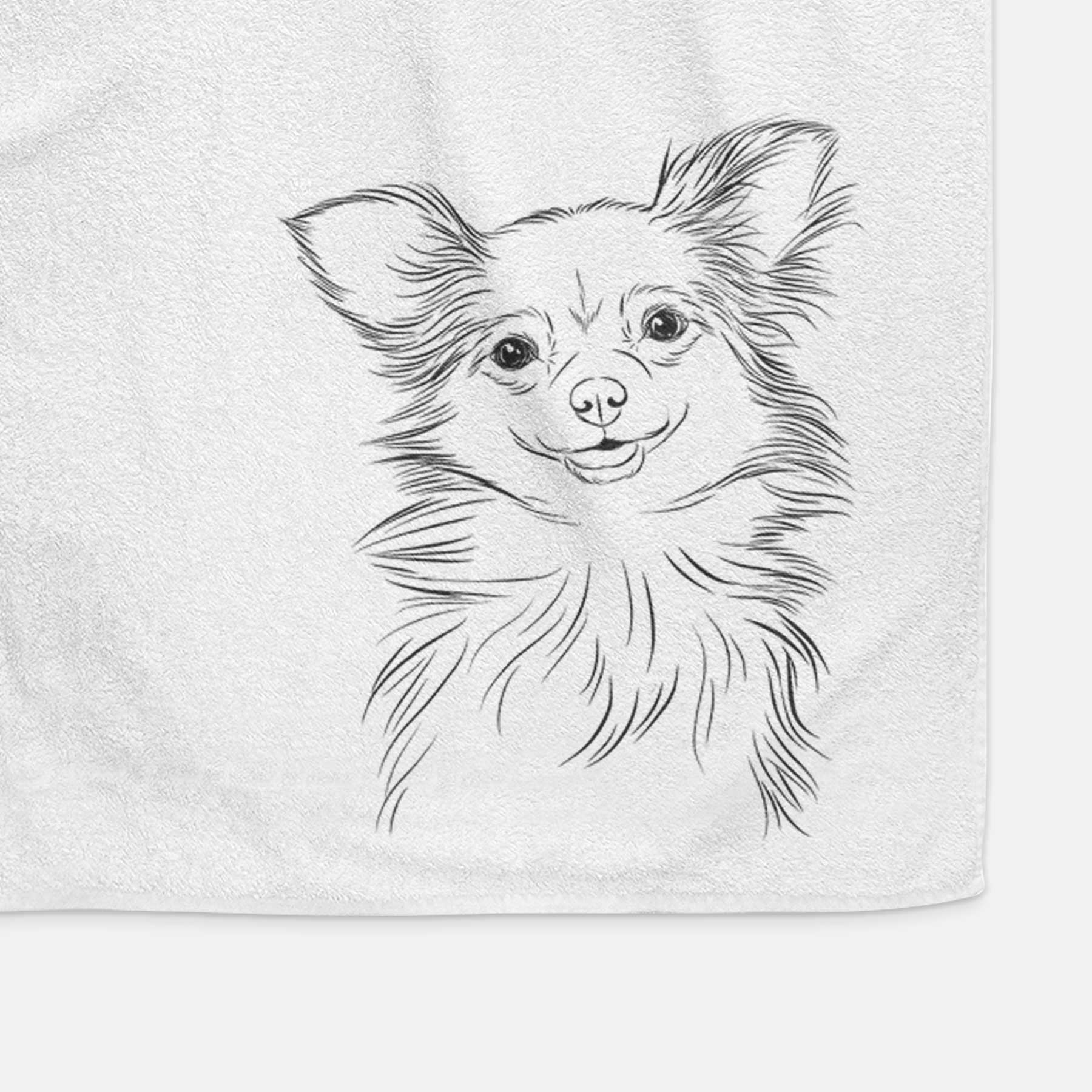 Marzi the Long Haired Chihuahua Decorative Hand Towel