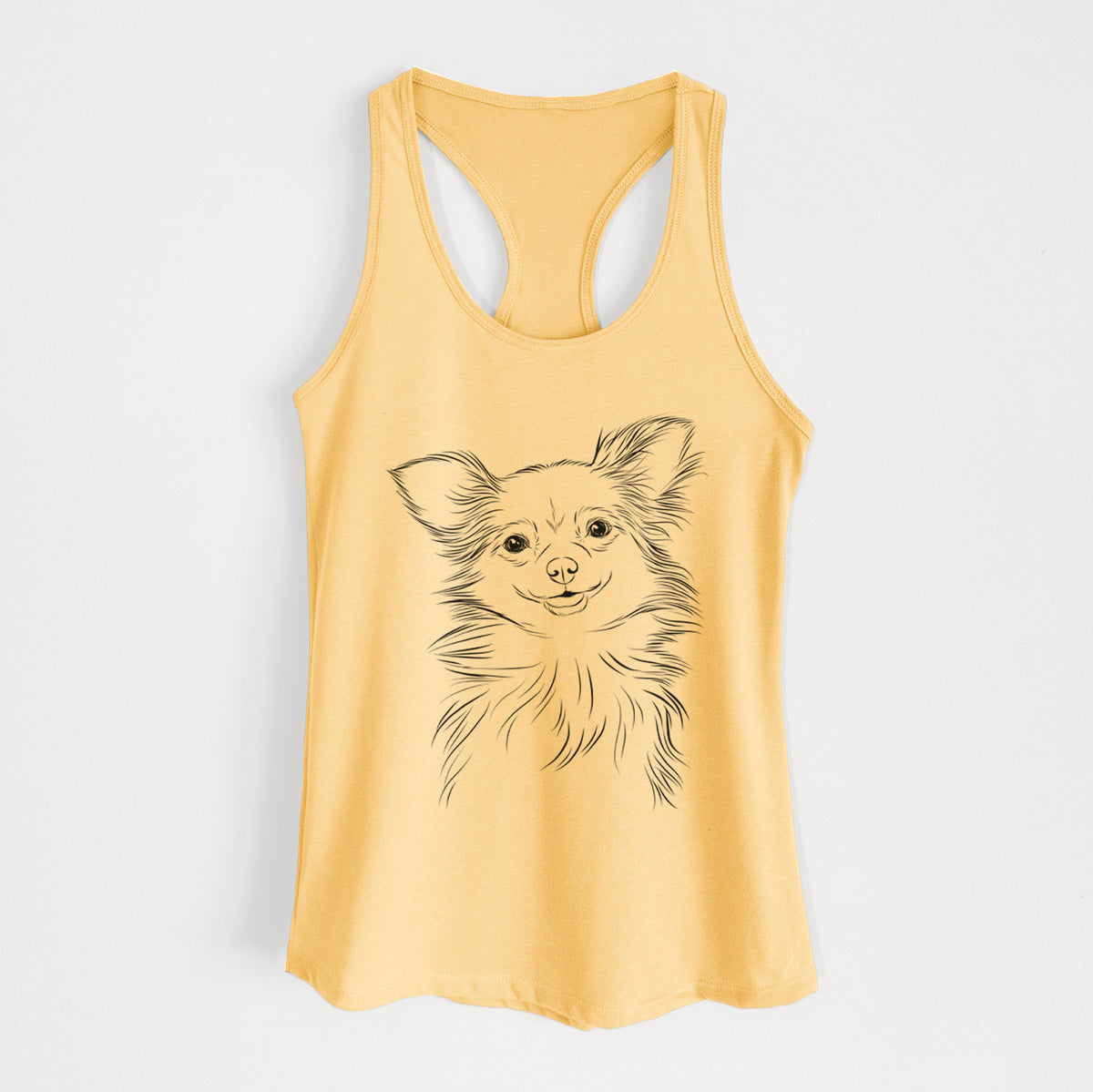 Marzi the Long Haired Chihuahua - Women's Racerback Tanktop