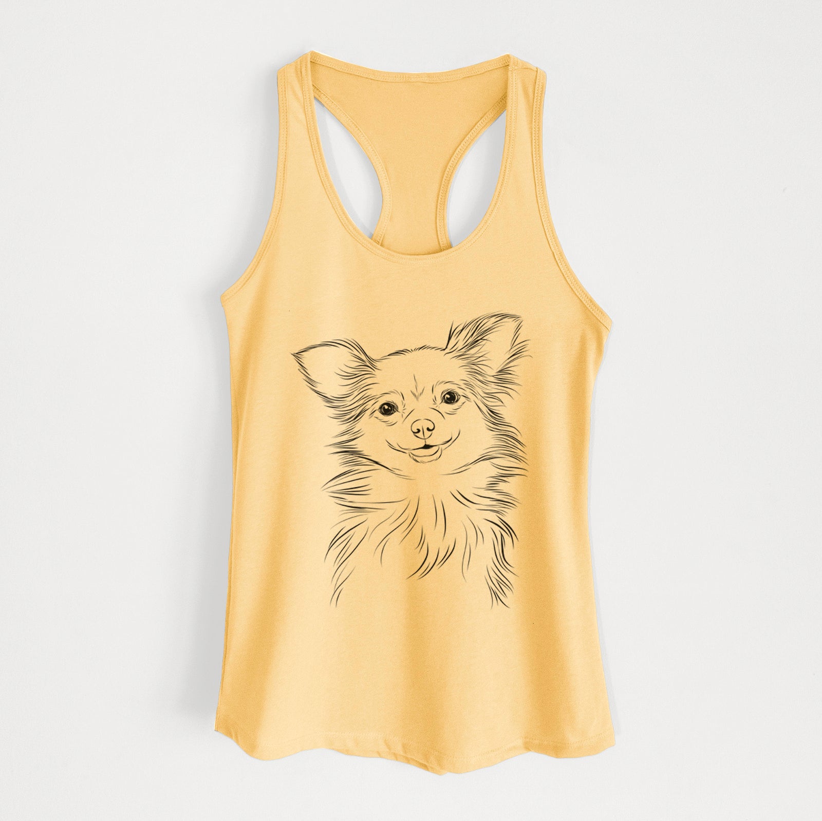 Marzi the Long Haired Chihuahua - Women's Racerback Tanktop