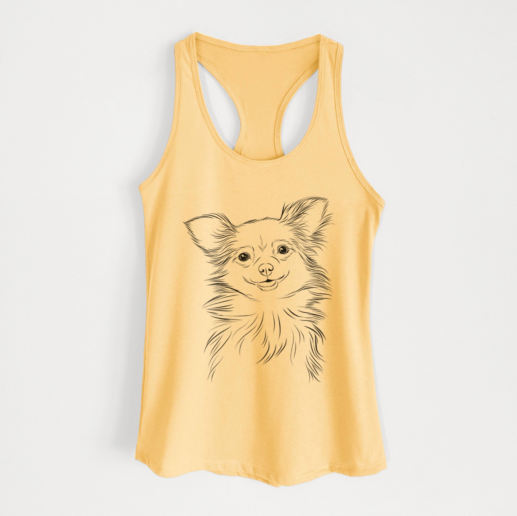 Marzi the Long Haired Chihuahua - Women's Racerback Tanktop