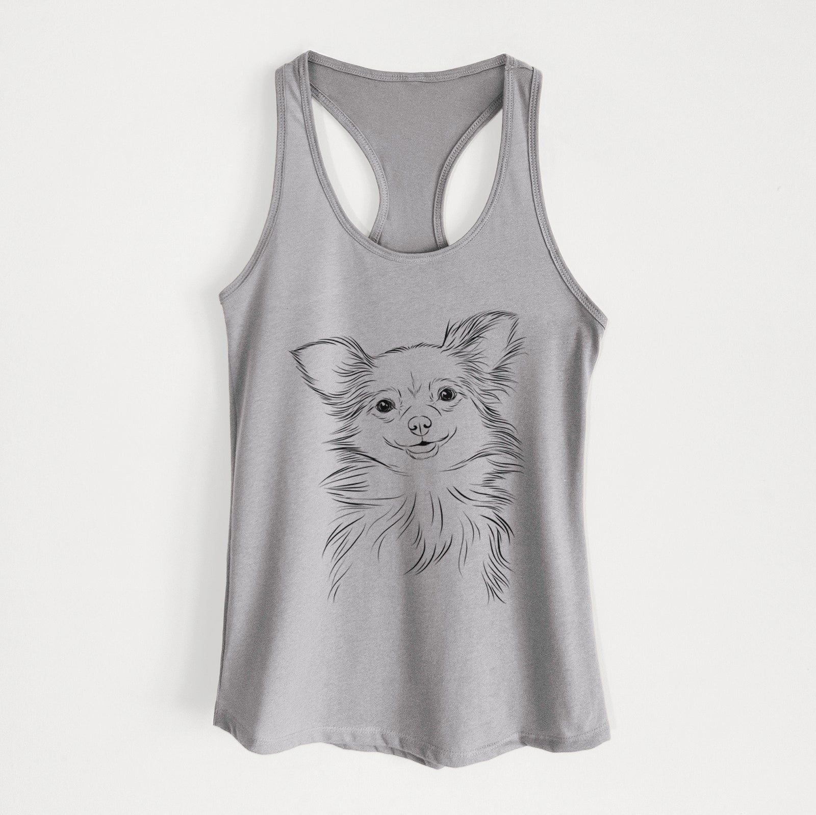 Marzi the Long Haired Chihuahua - Women's Racerback Tanktop