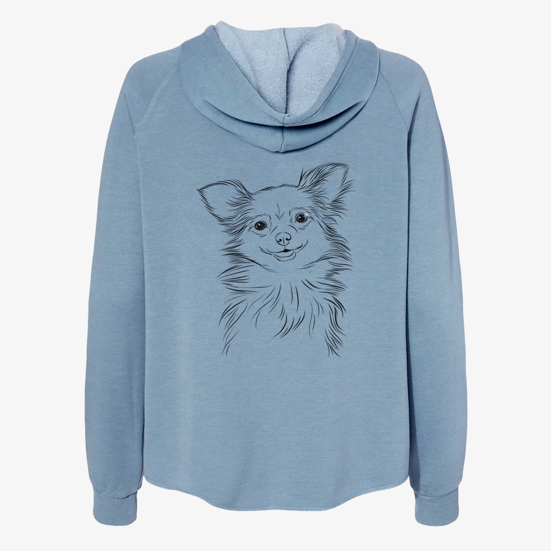 Marzi the Long Haired Chihuahua - Women's Cali Wave Zip-Up Sweatshirt