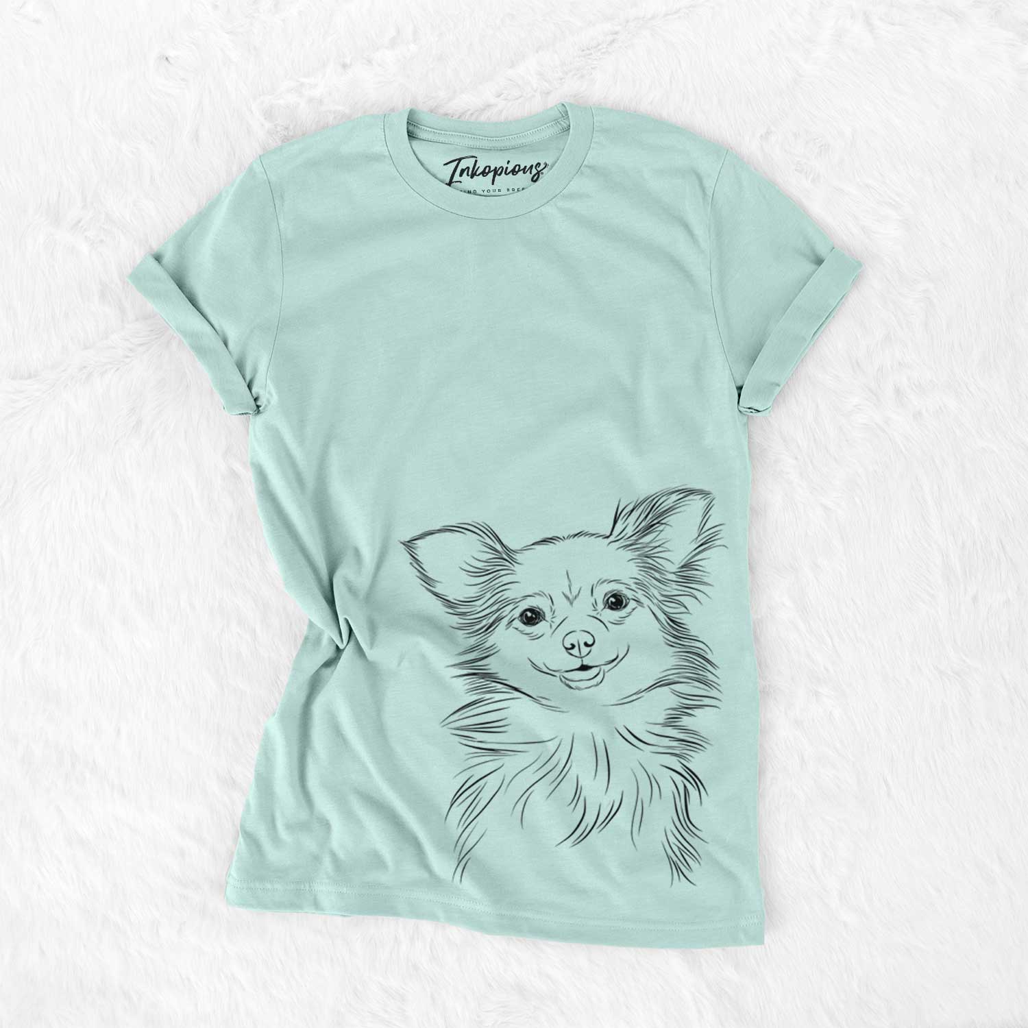 Bare Marzi the Long Haired Chihuahua - Unisex Crewneck