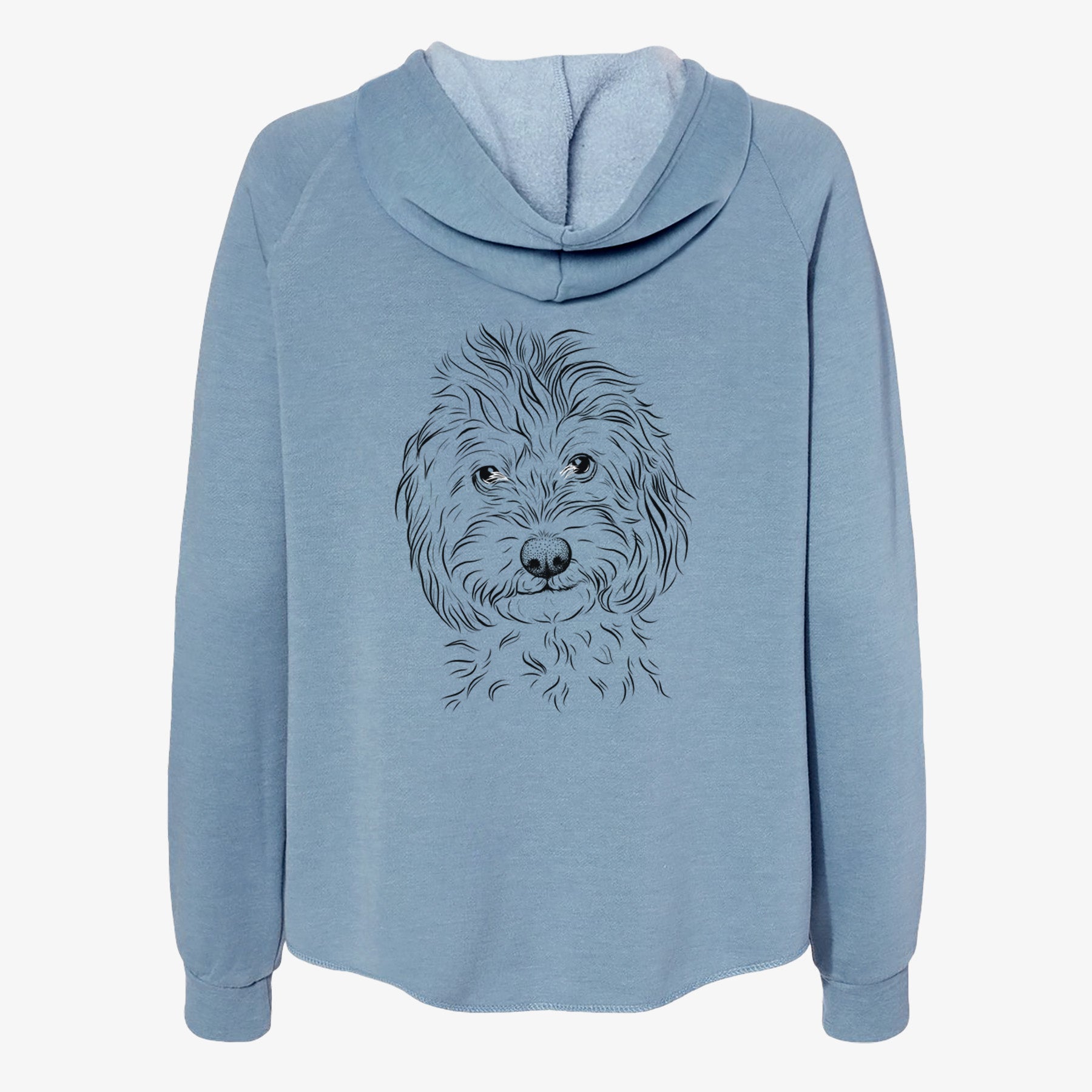 Mason the Cavapoo - Women's Cali Wave Zip-Up Sweatshirt