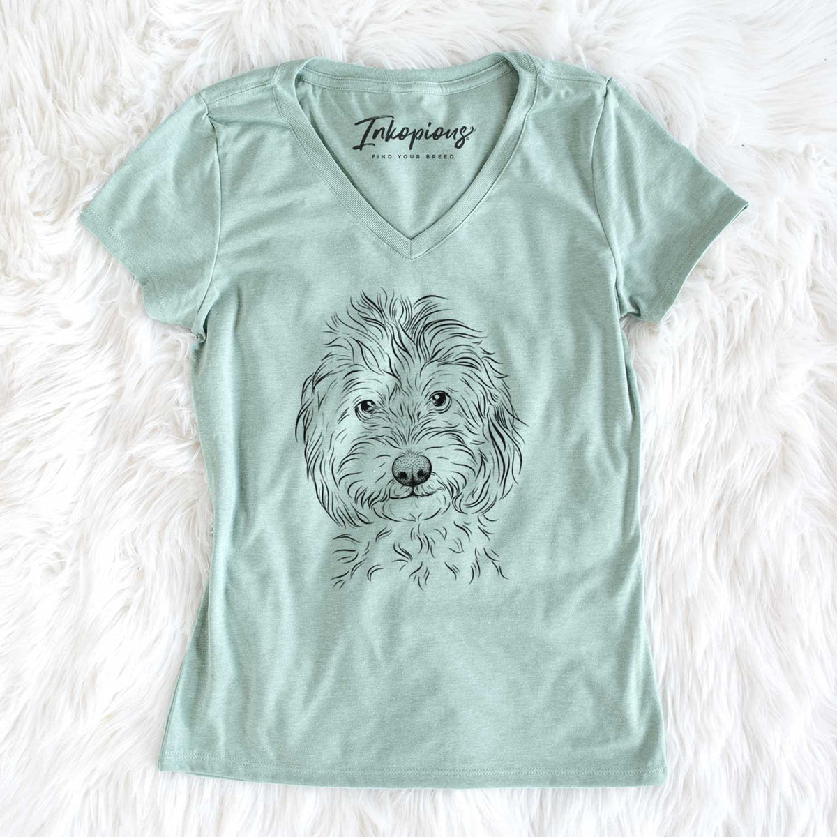 Bare Mason the Cavapoo - Women&#39;s V-neck Shirt