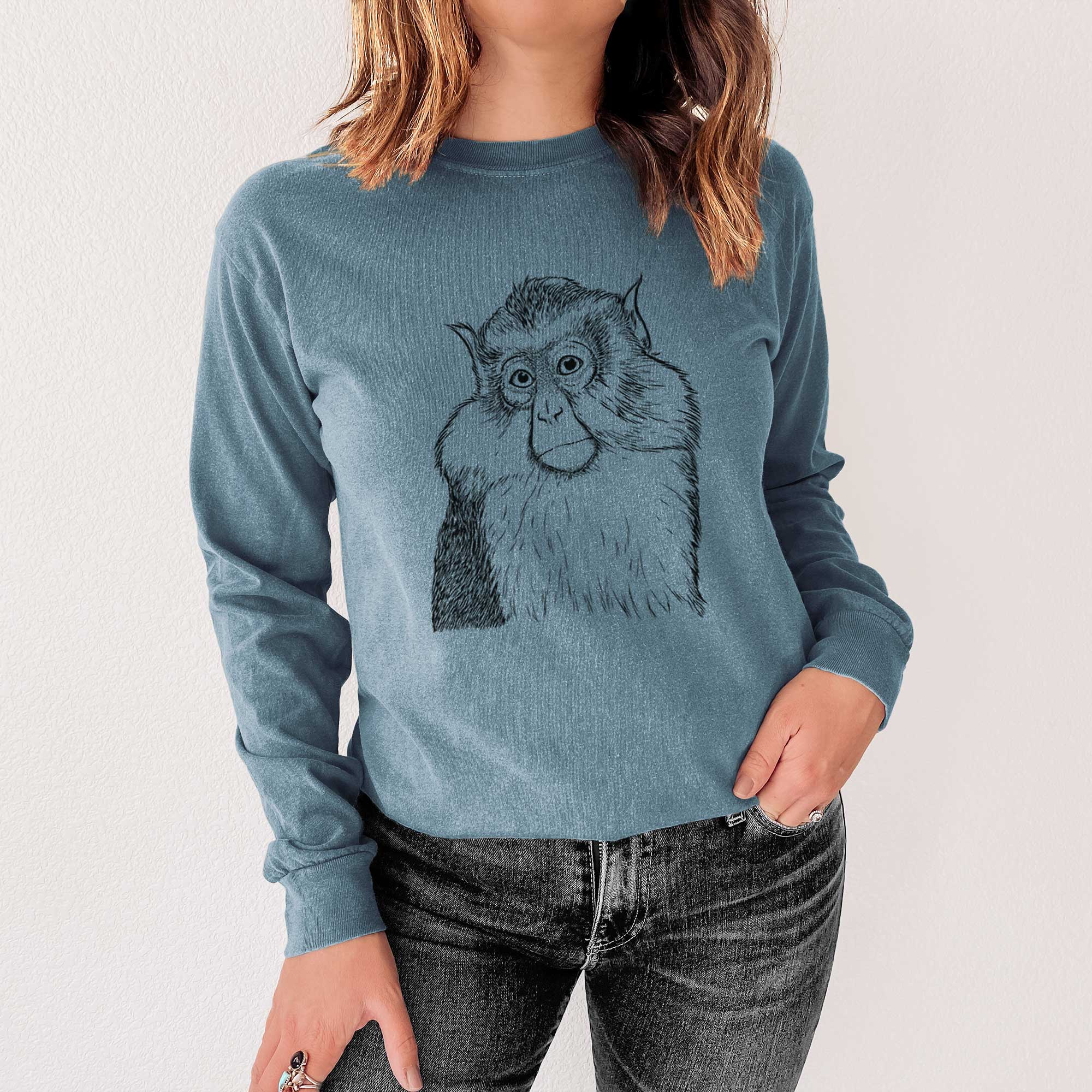 Bare Matata the Mona Monkey - Heavyweight 100% Cotton Long Sleeve